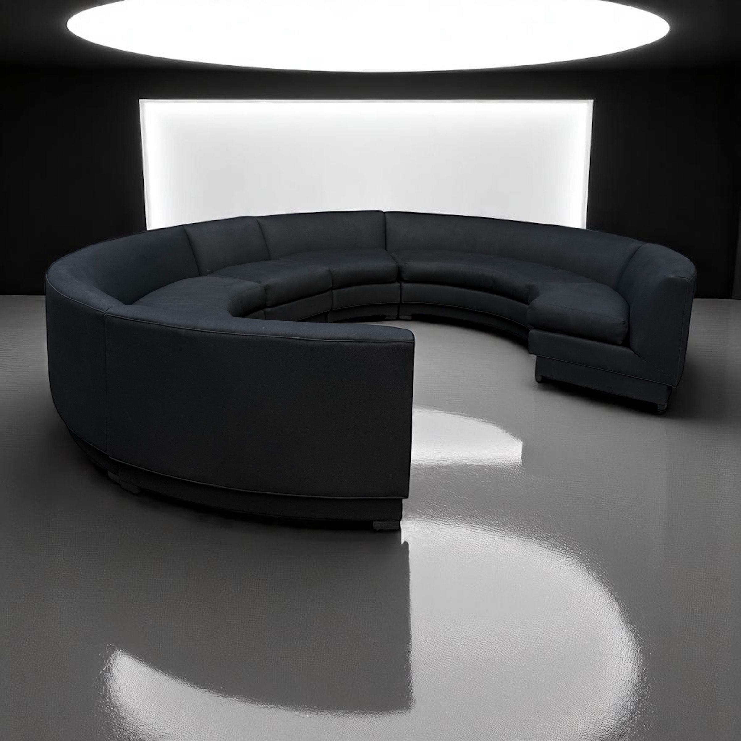 Signature Modular Curved Sectional – Custom Linen Blend