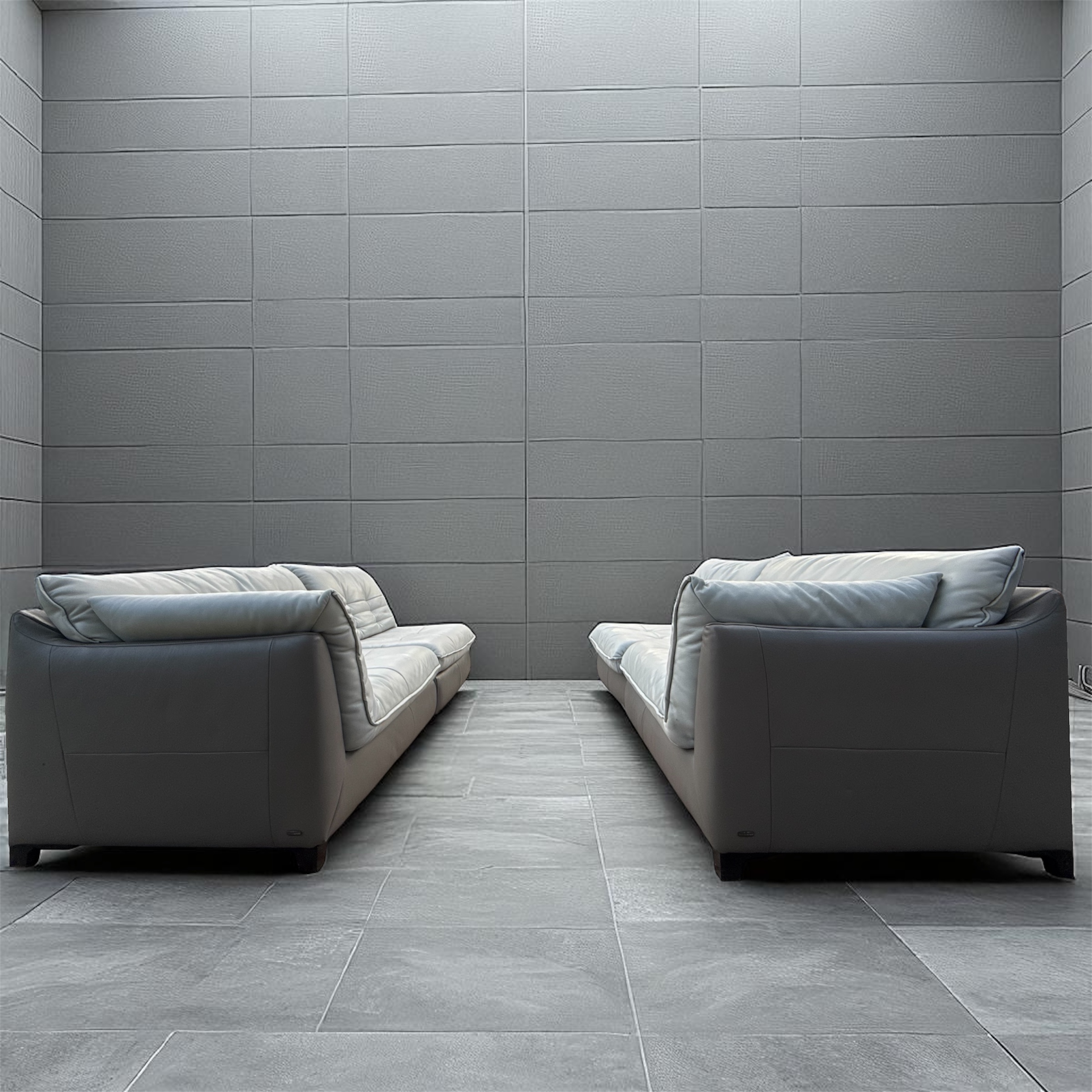 Natuzzi Italian Leather Modular Sofa Set