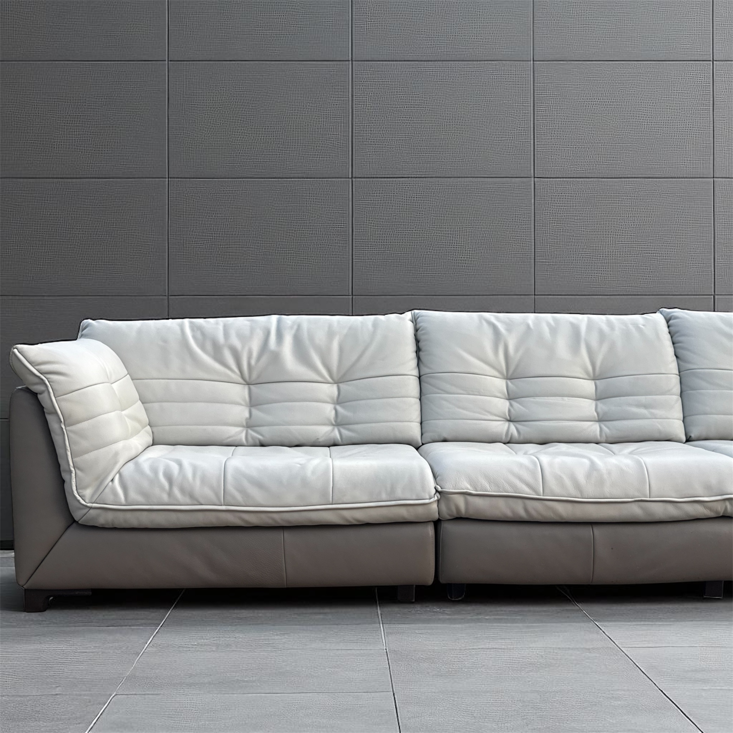 Natuzzi Italian Leather Modular Sofa Set