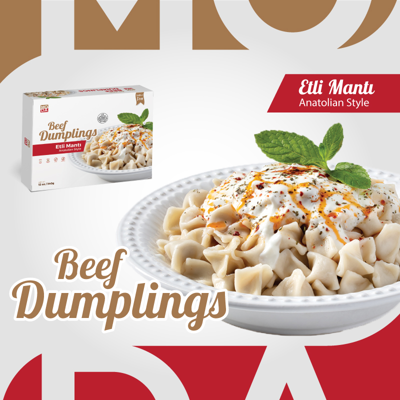 Turkish Manti, Beef Dumplings, 