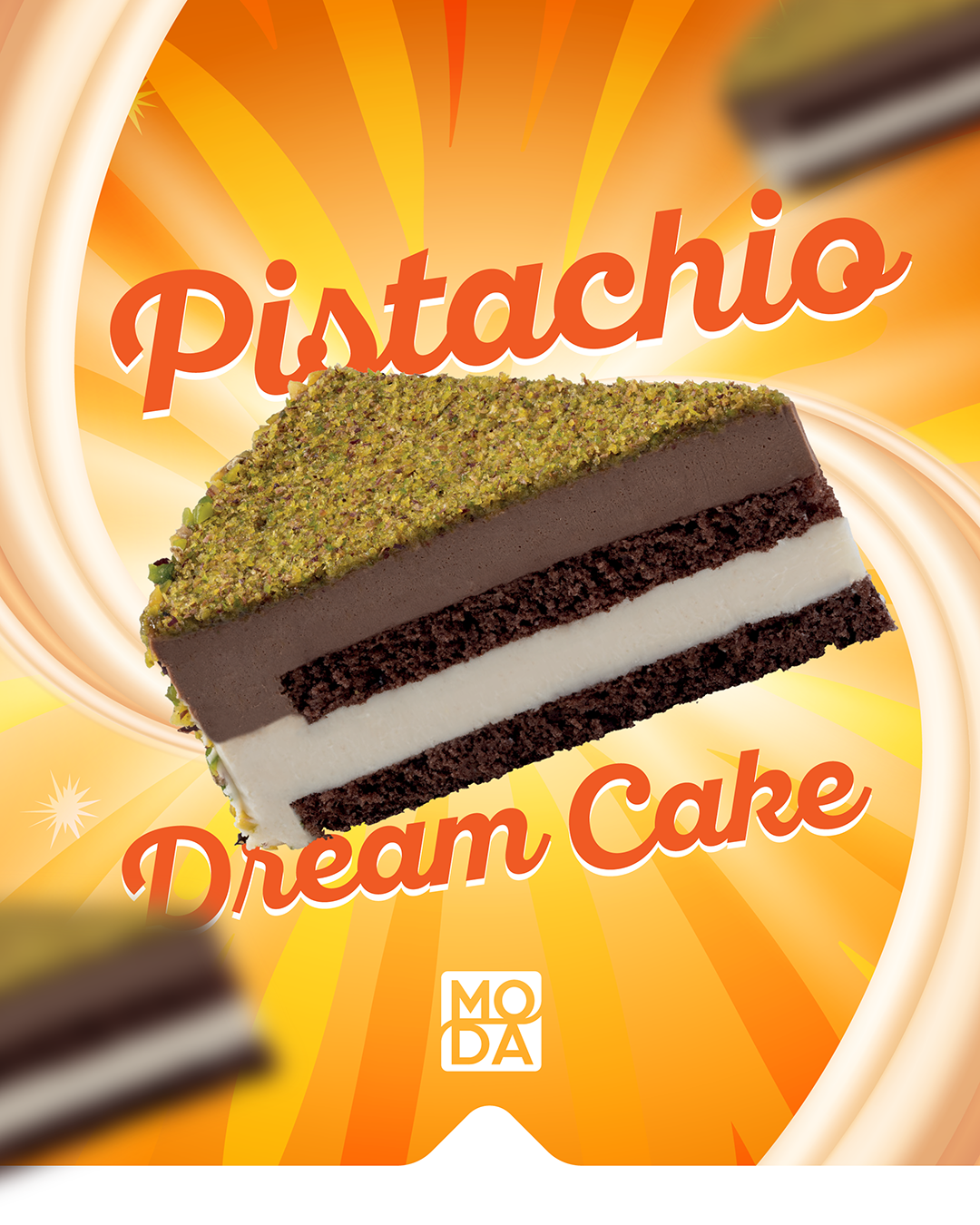 Cake, Pistachio Dream, Pre-Sliced (9"), 12pcs 