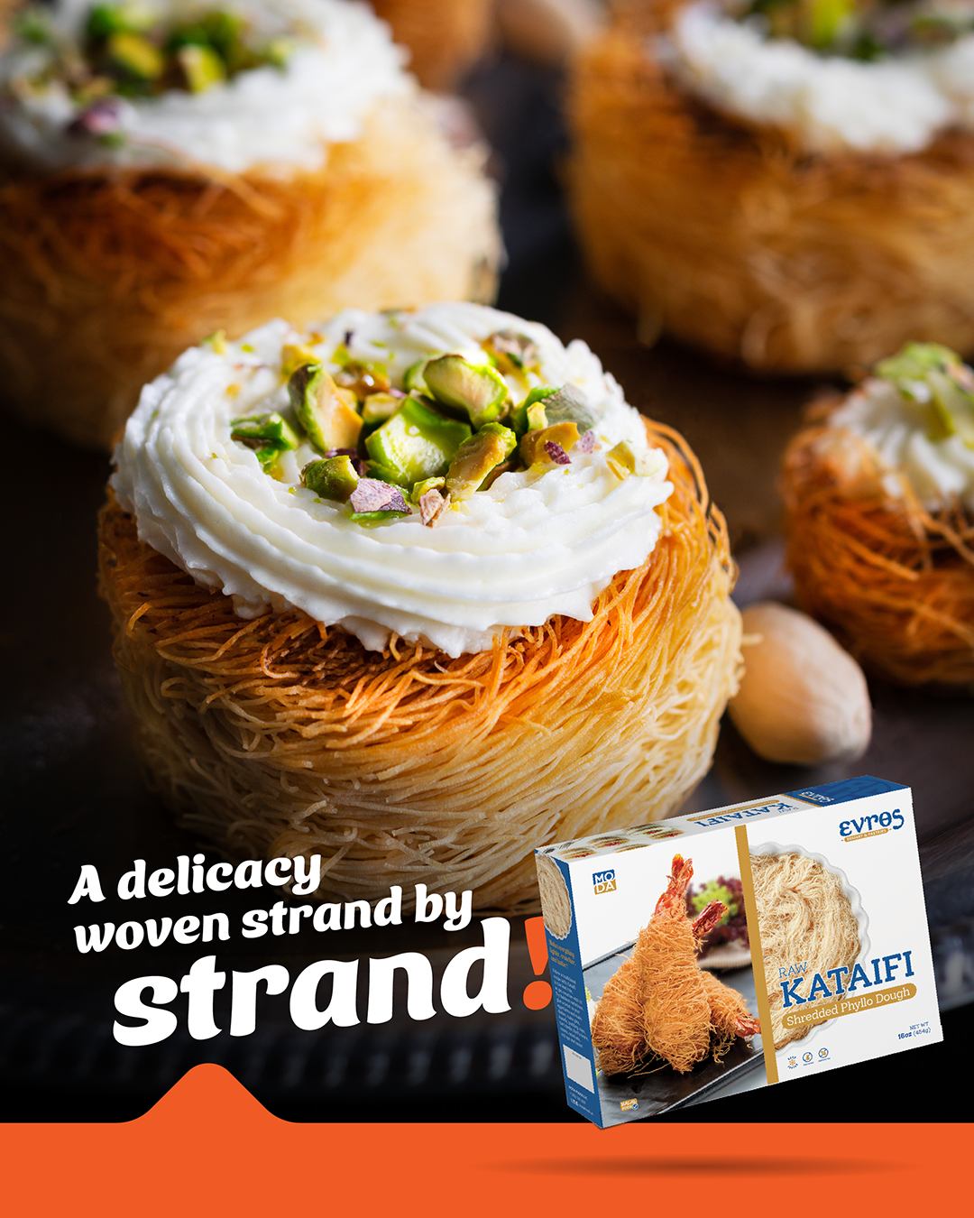 Raw Kataifi, Shredded Phyllo Dough, 