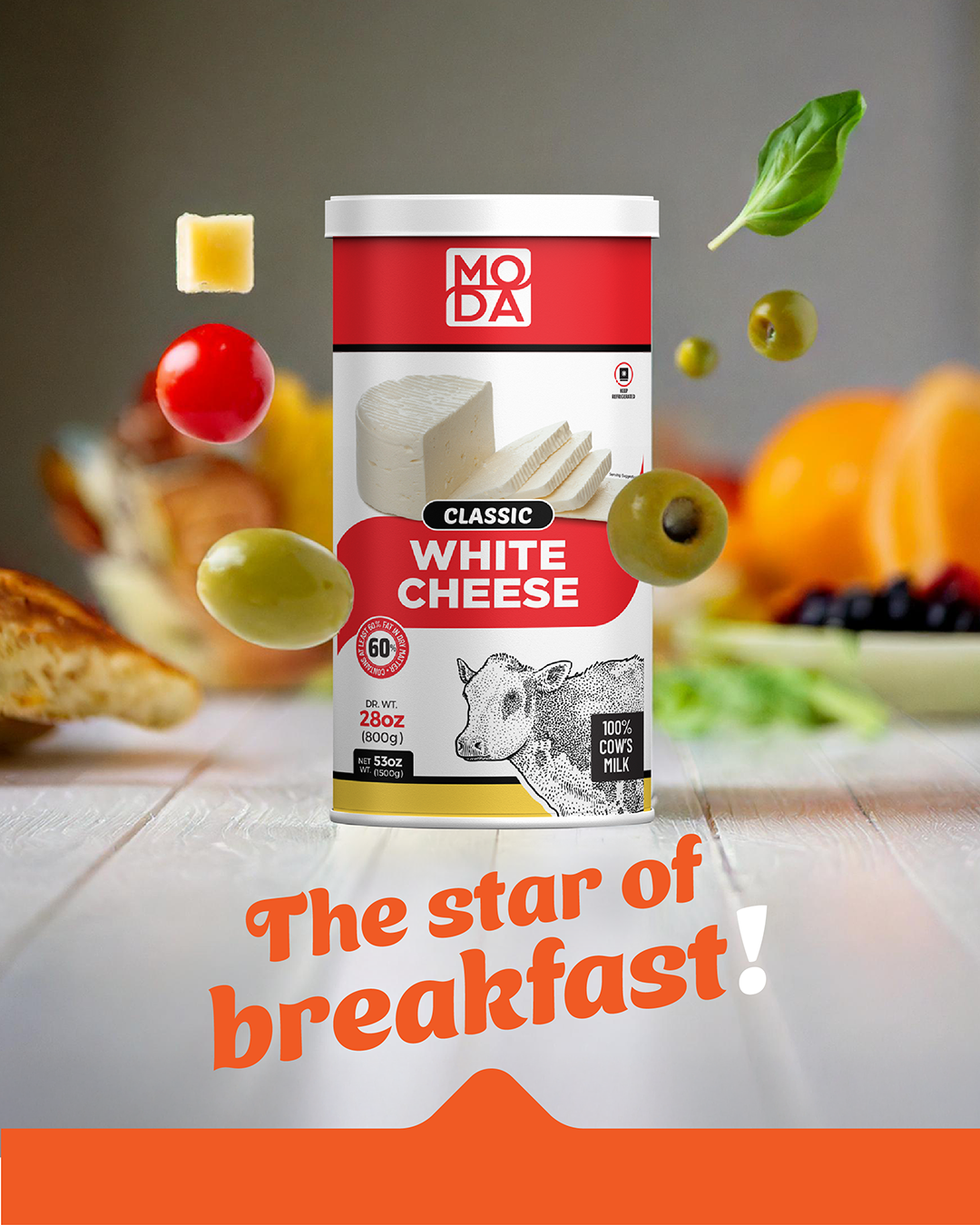 Classic White Cheese, Red, 