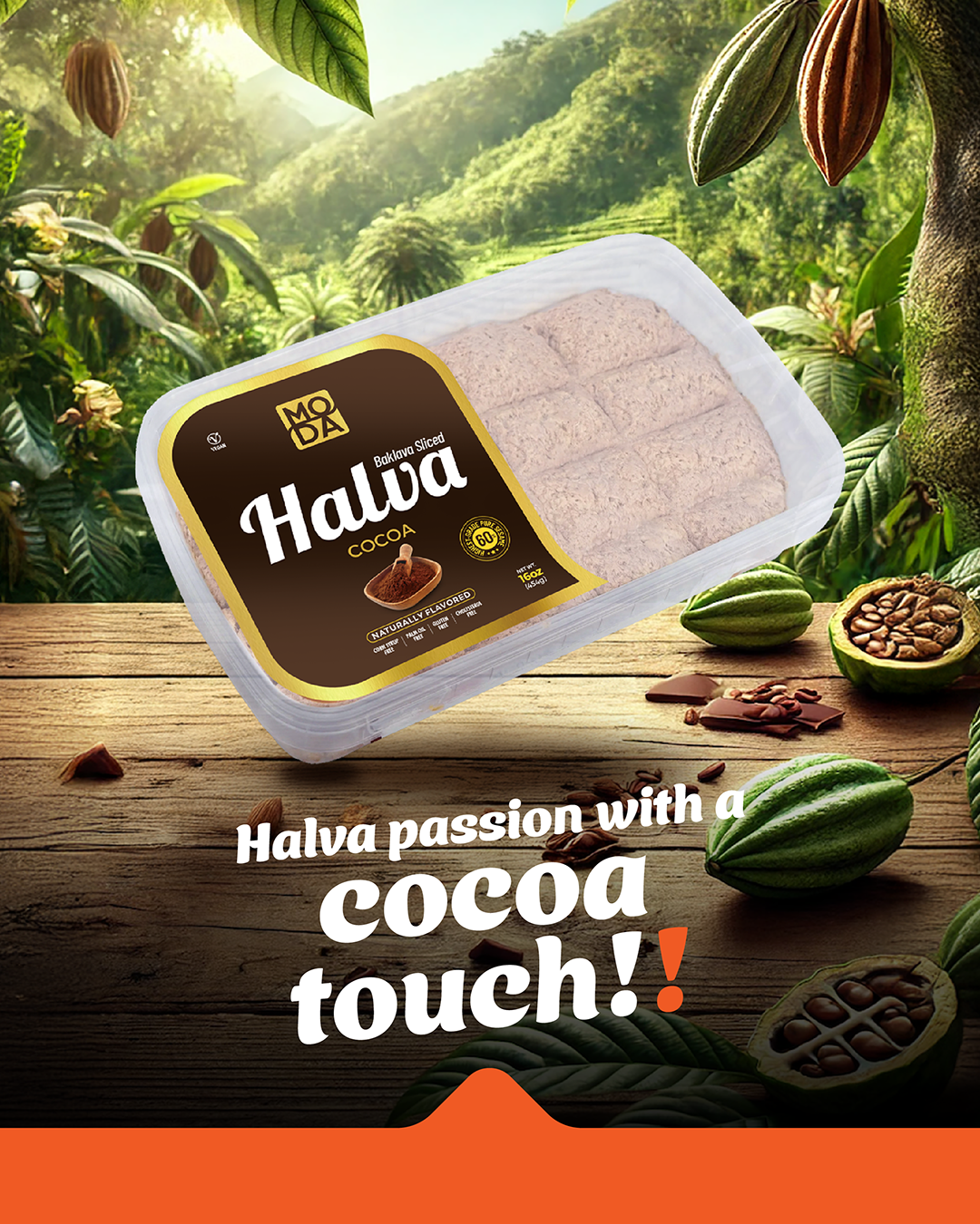 Cocoa Halva, Cocoa, Baklava Sliced, 
