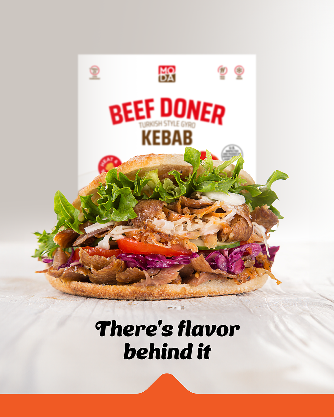 Doner, Beef, Cooked, Sliced, Retail, 