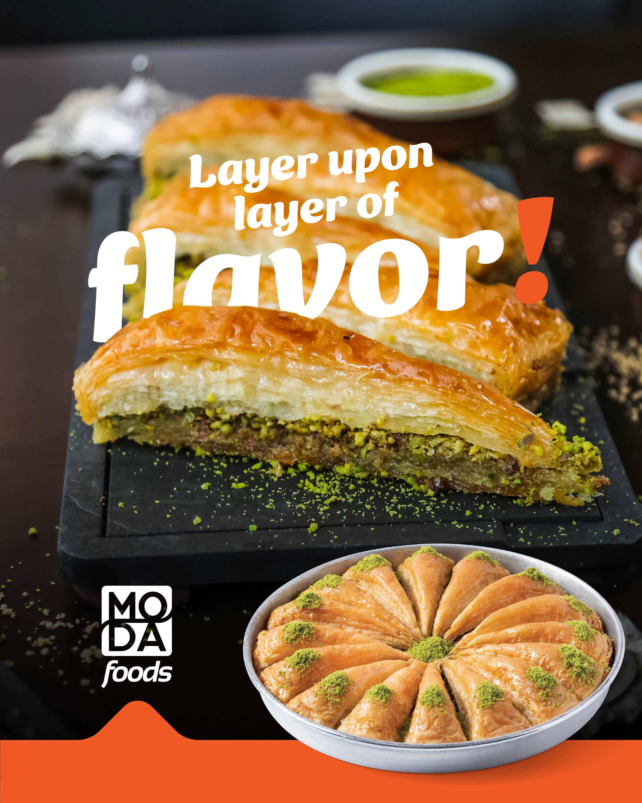 Baklava, Carrot Slice with Pistachio, 16pcs