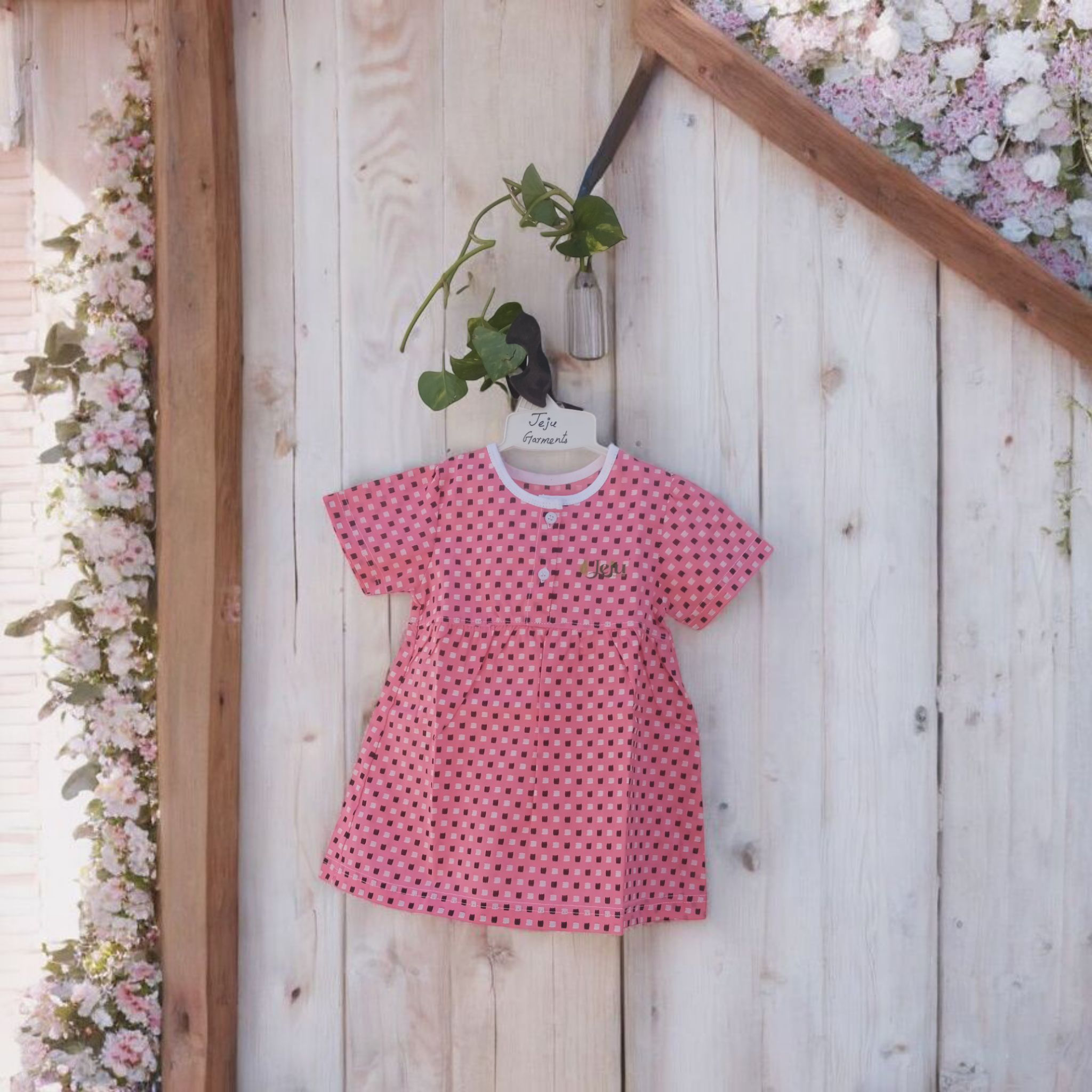 Barbie pink Baby Frock 