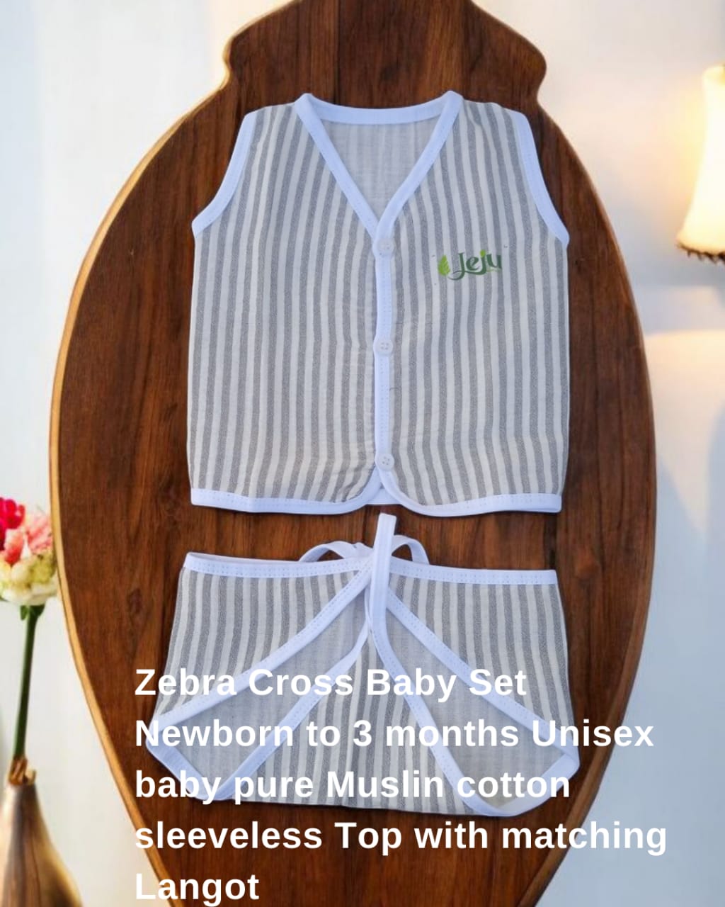  Zebra Cross muslin cotton Baby Set