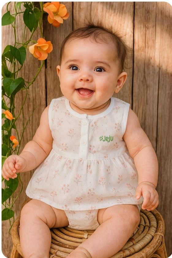  Blossom Muslin cotton Baby Frock set