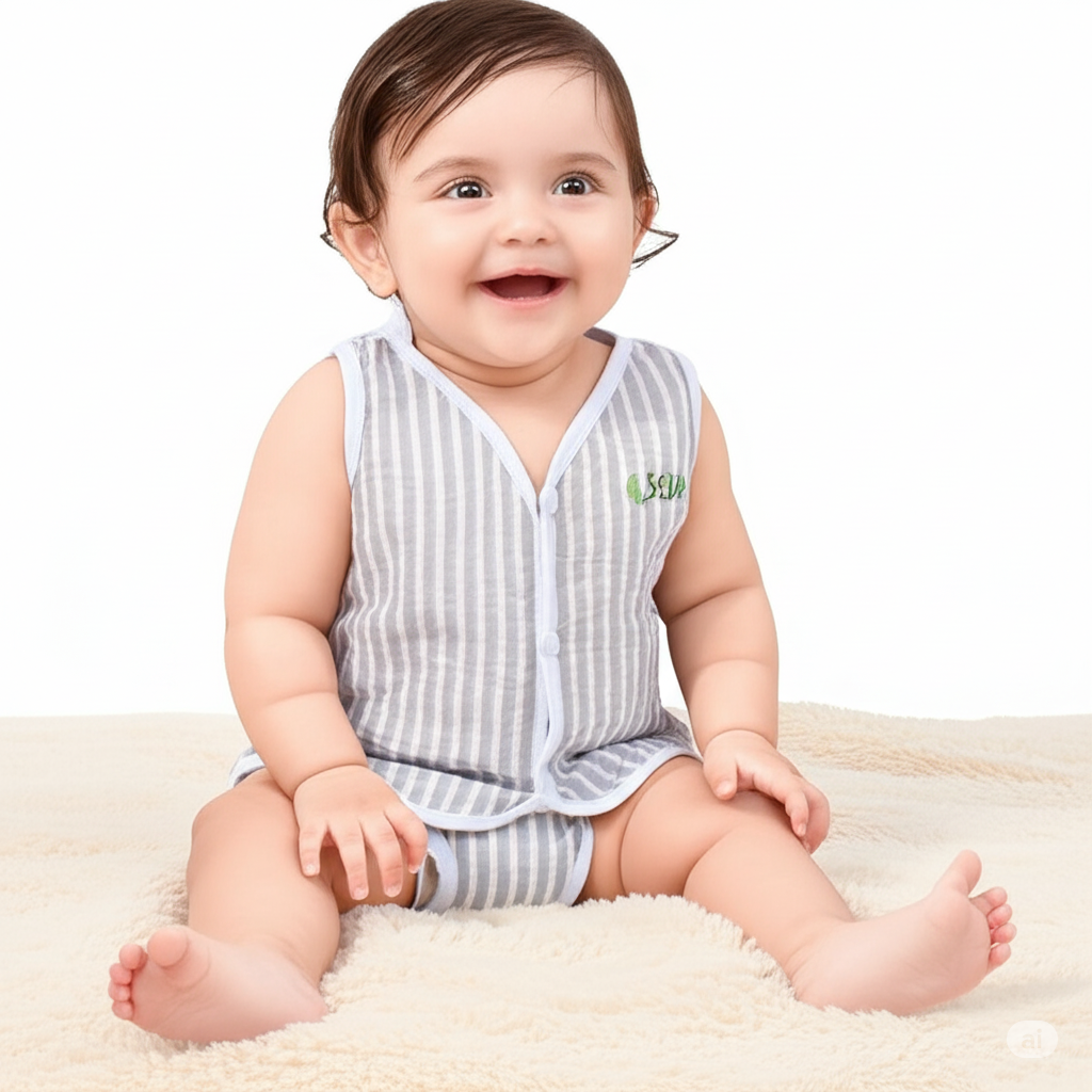  Zebra Cross muslin cotton Baby Set