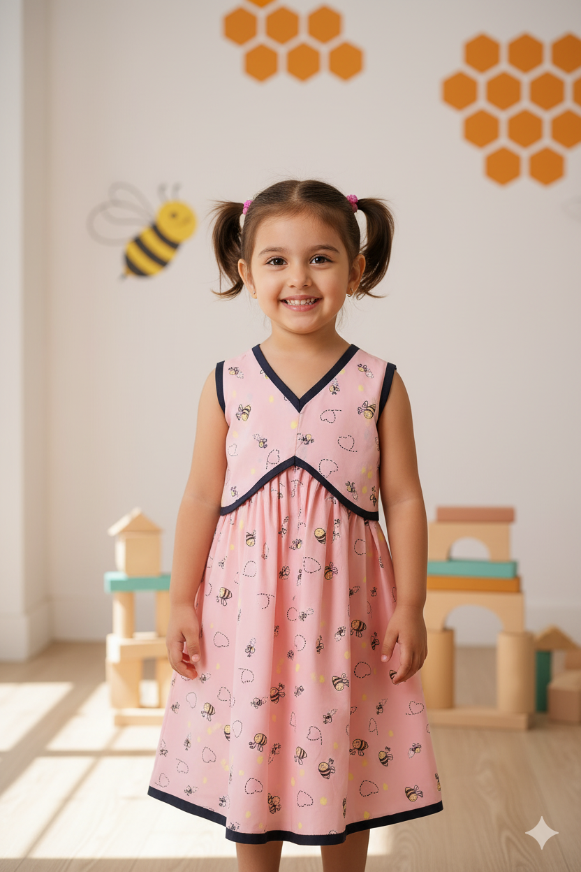 Baby Anarkali - Pink Bee