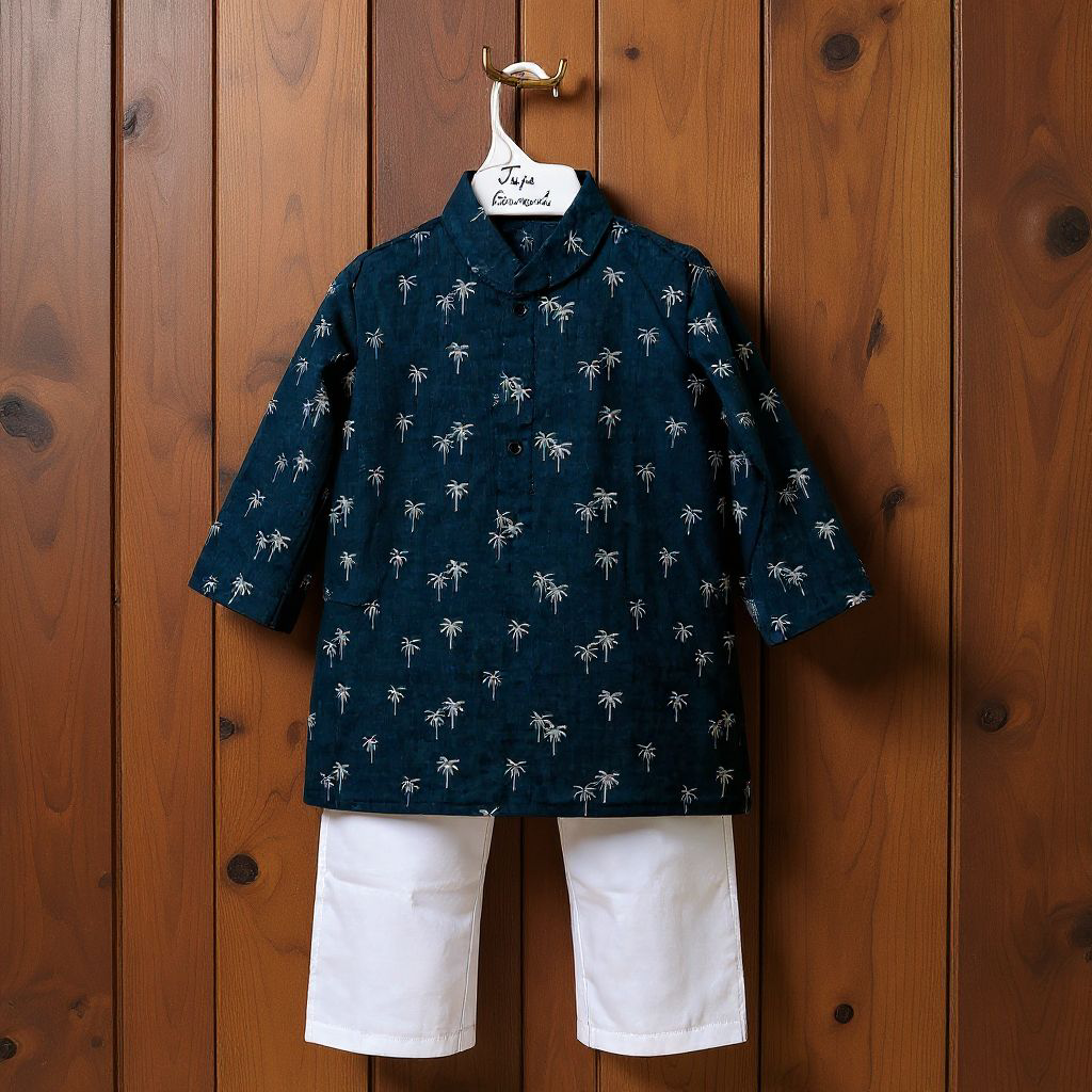  Kurta Set- Palm tree 🌴 printed 