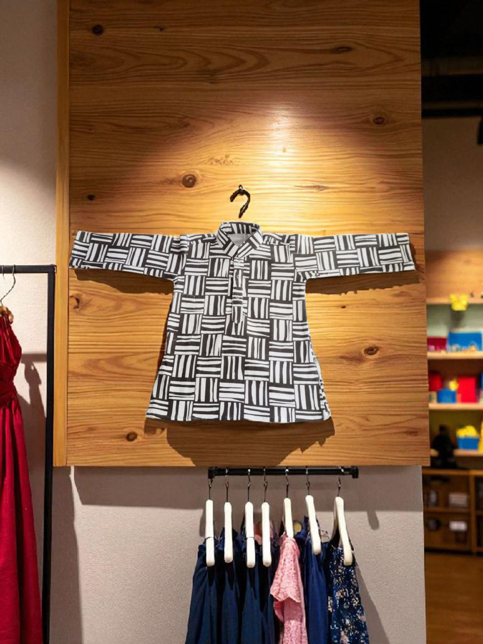  Kurtha set - Kids Geometric Printed 