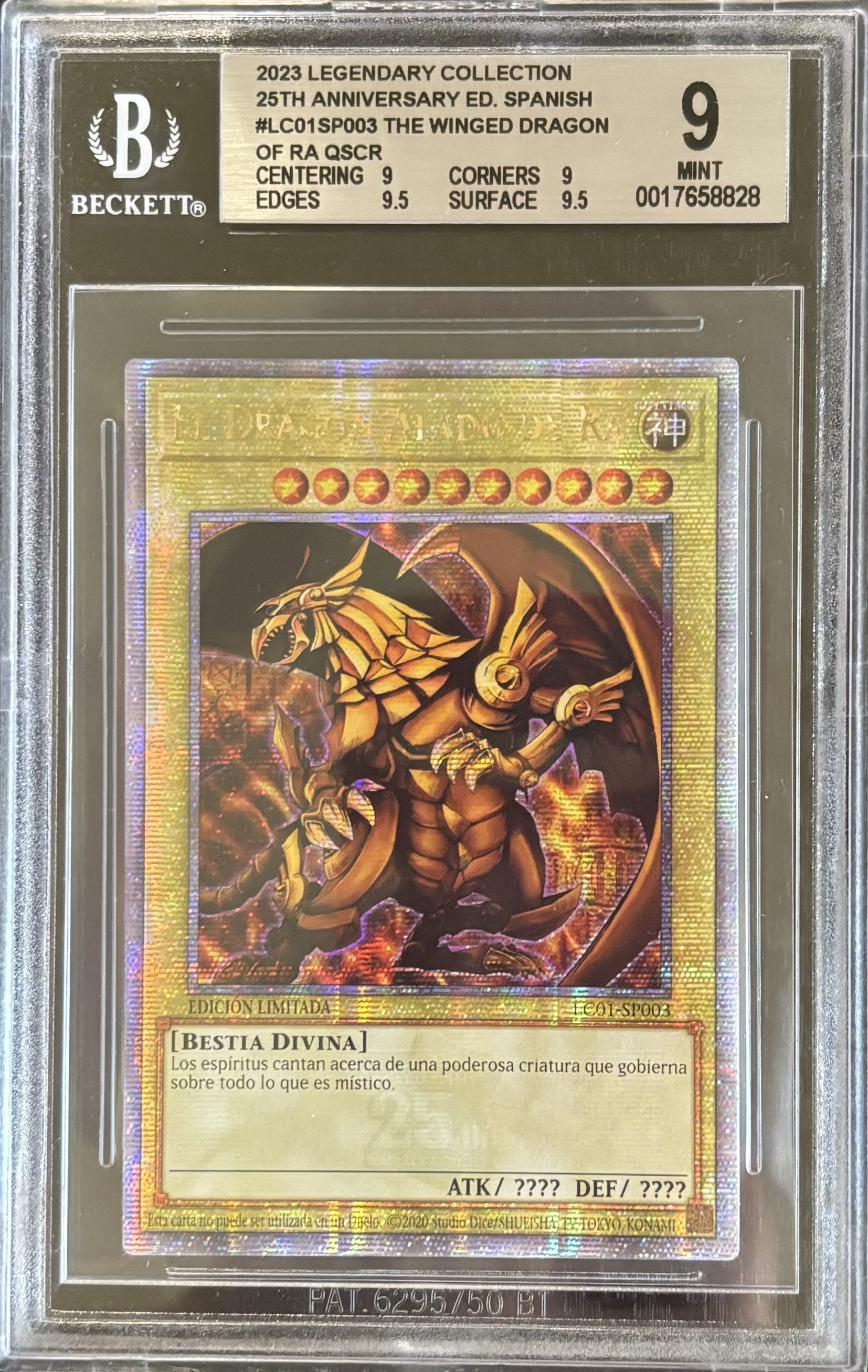 Carta de Yu-Gi-Oh! El Dragón Alado de Ra - Edición 25º Aniversario