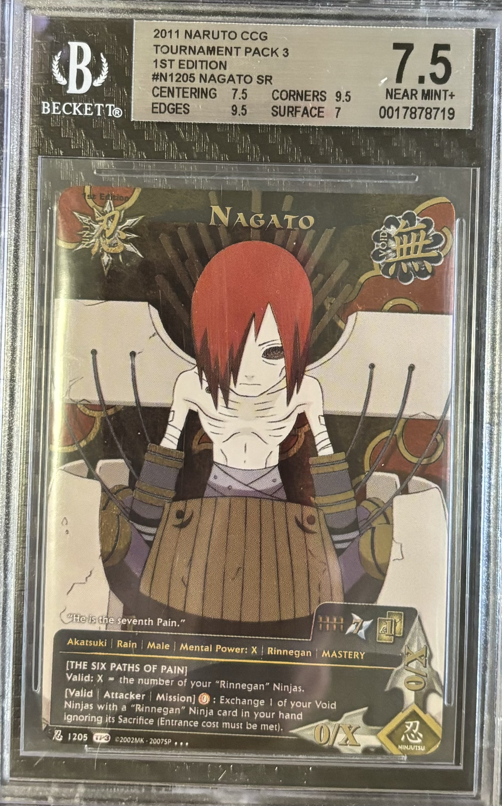 Carta coleccionable Nagato SR - Naruto CCG 2011