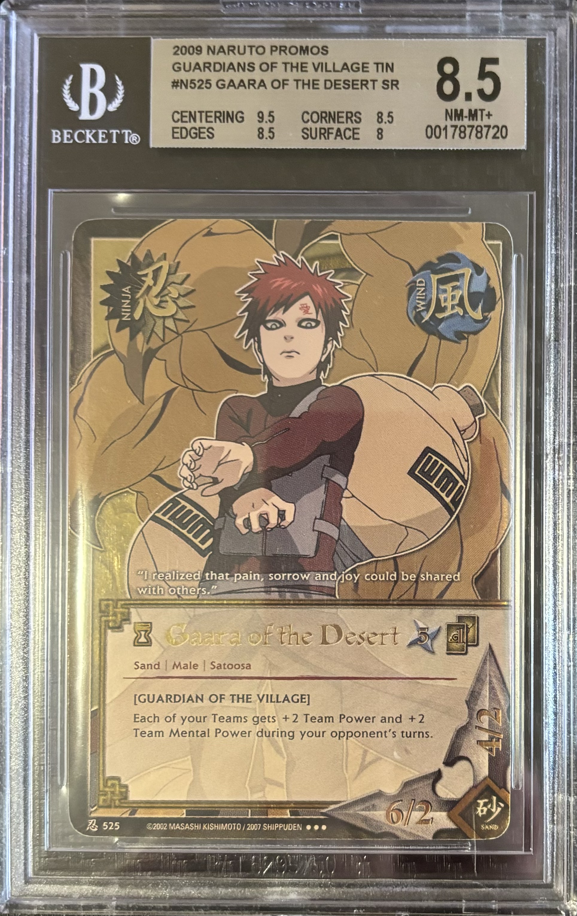 Carta Gaara of the Desert - Naruto