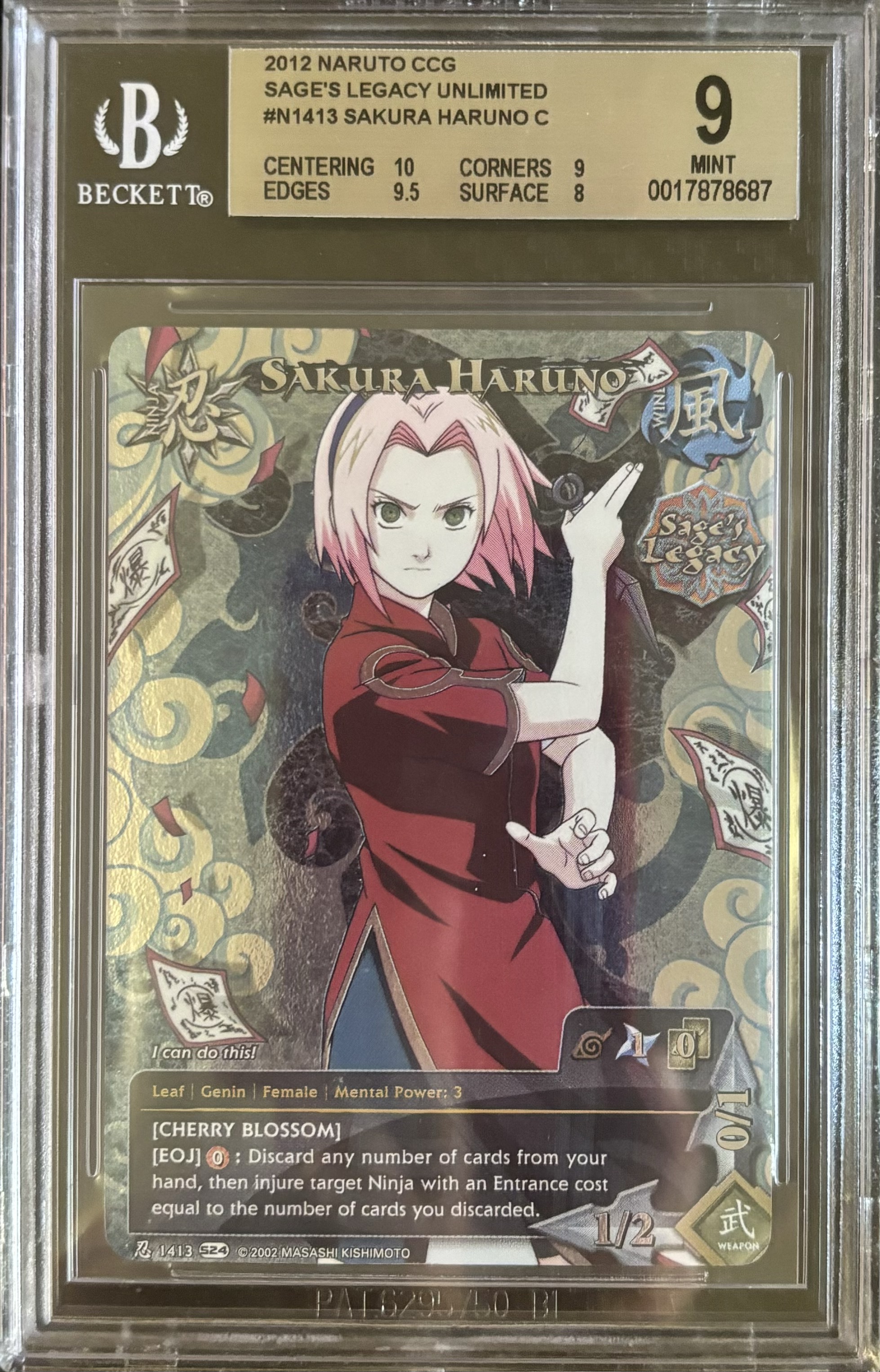 Carta coleccionable Sakura Haruno 2012 Naruto CCG