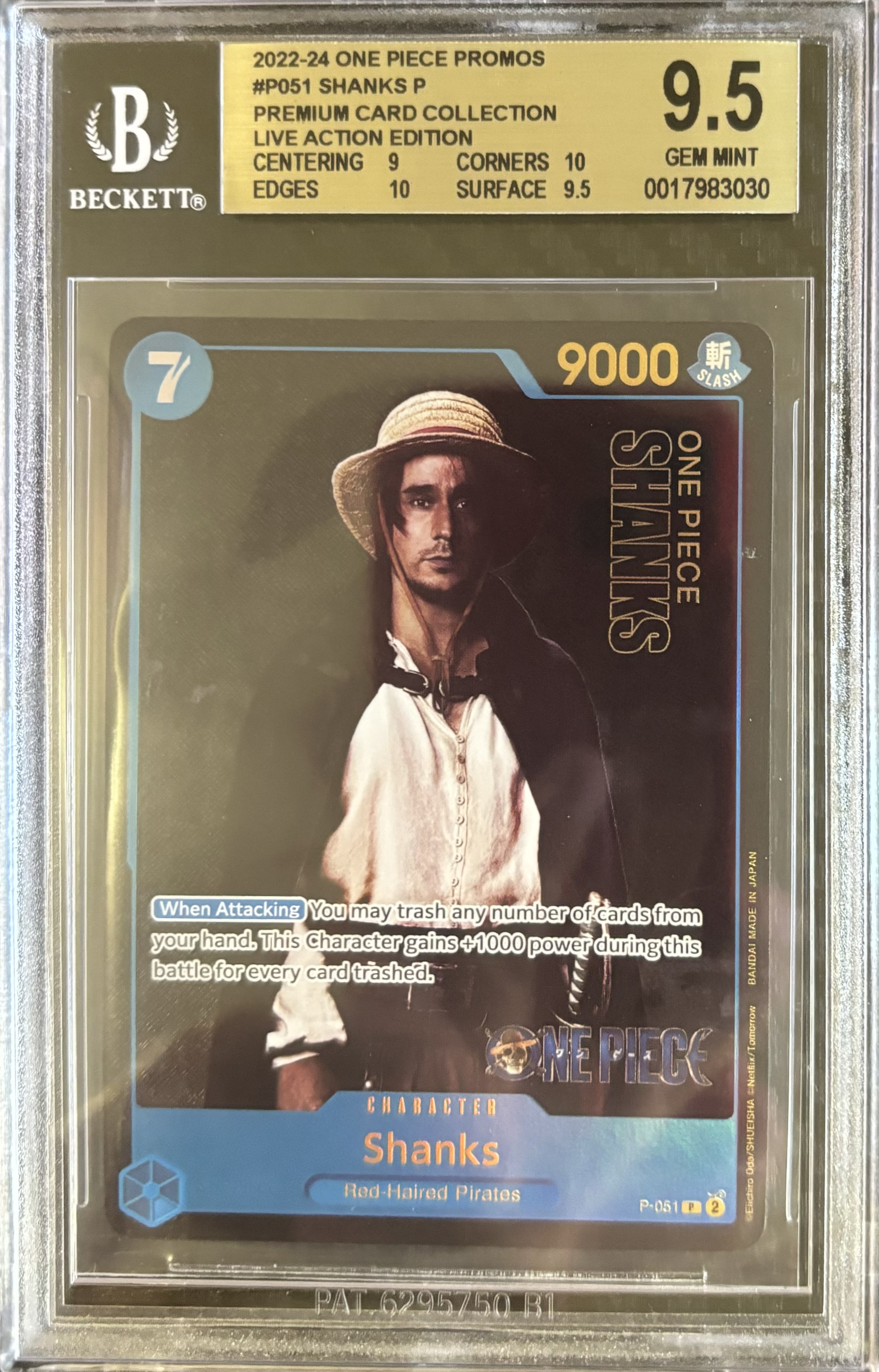 Carta promo Shanks Live Action Edition - One Piece
