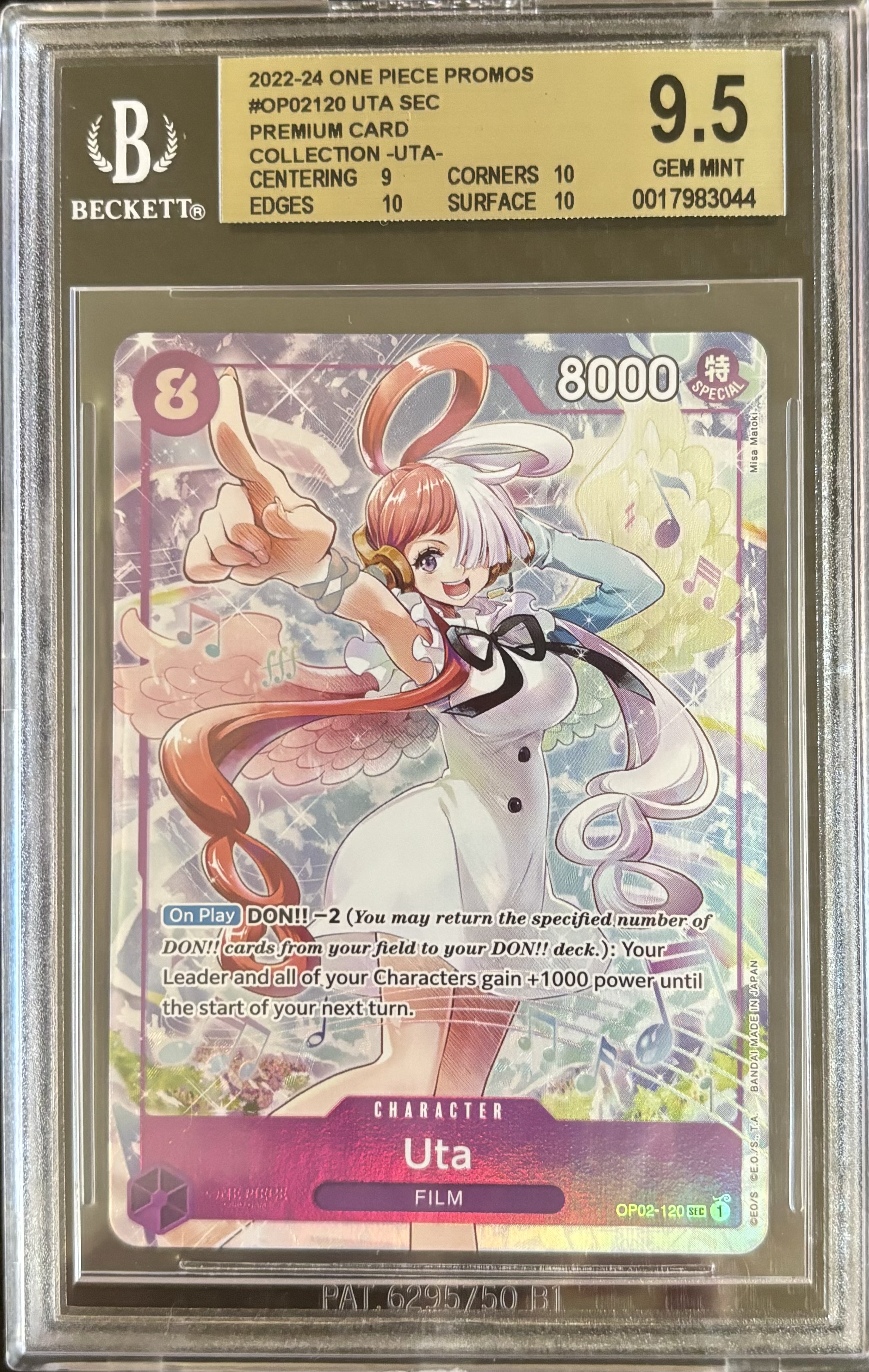 Carta promocional Uta One Piece (calificación 9.5)
