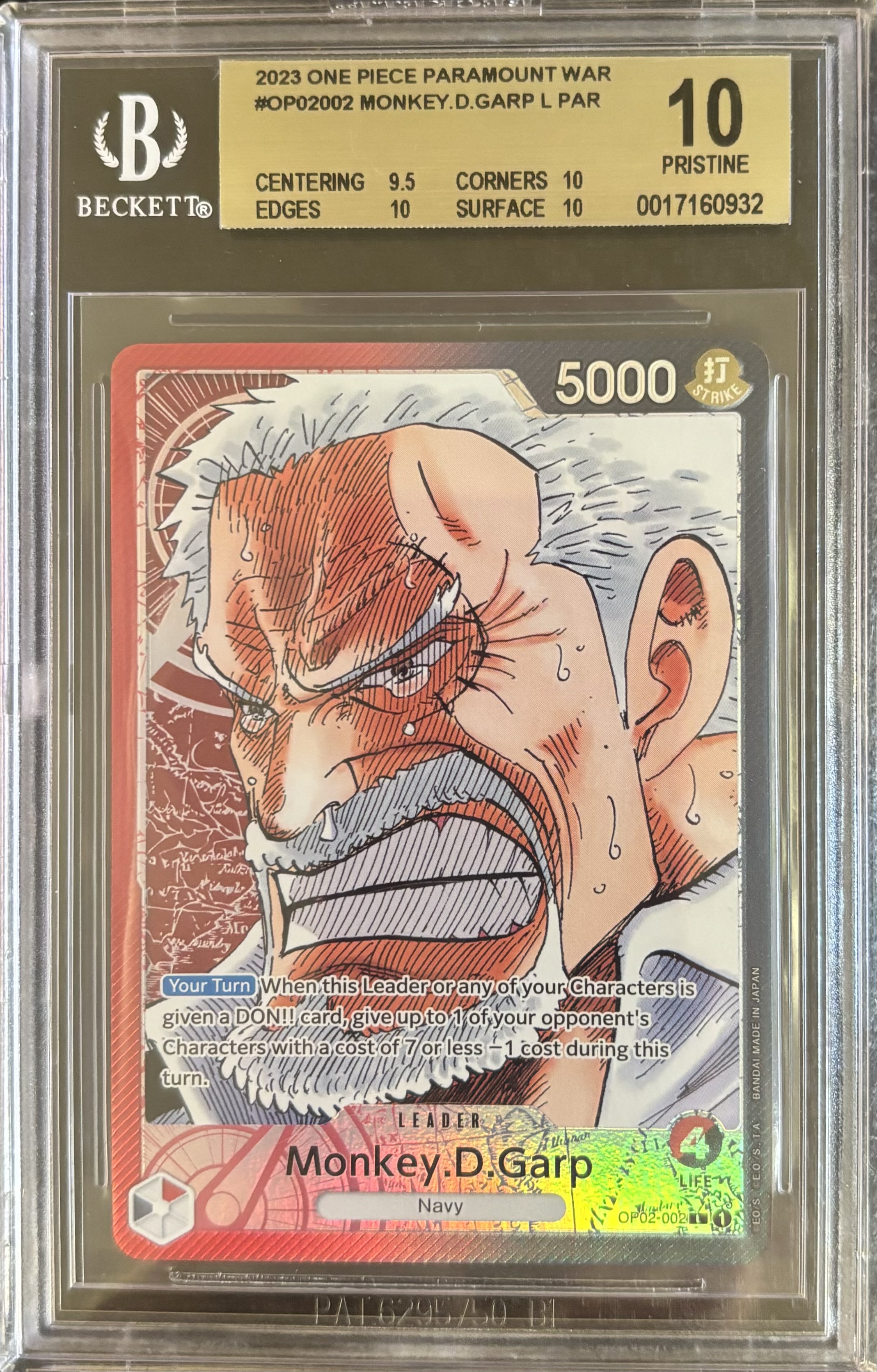 Carta Monkey D. Garp One Piece