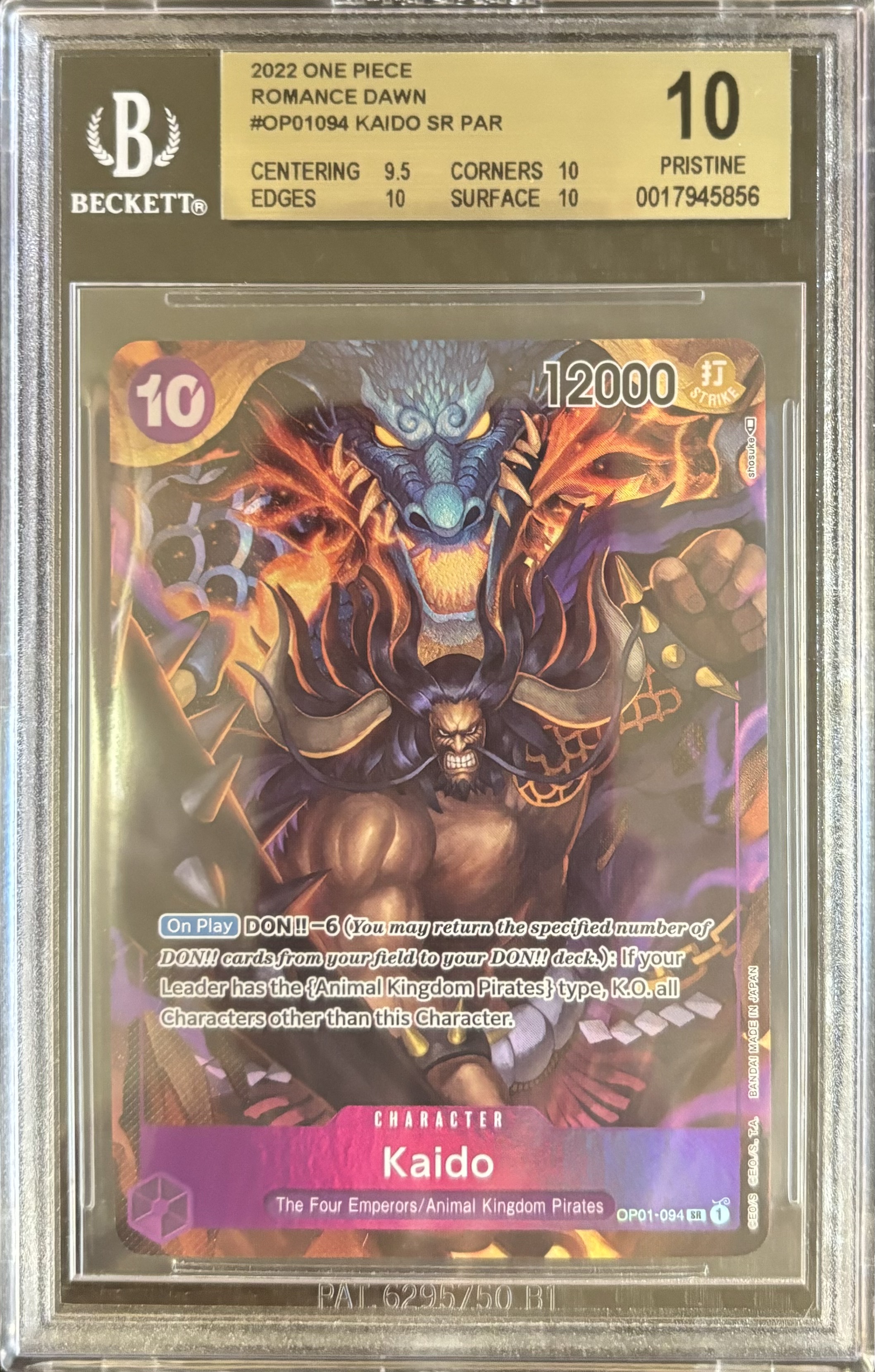 Carta coleccionable Kaido One Piece