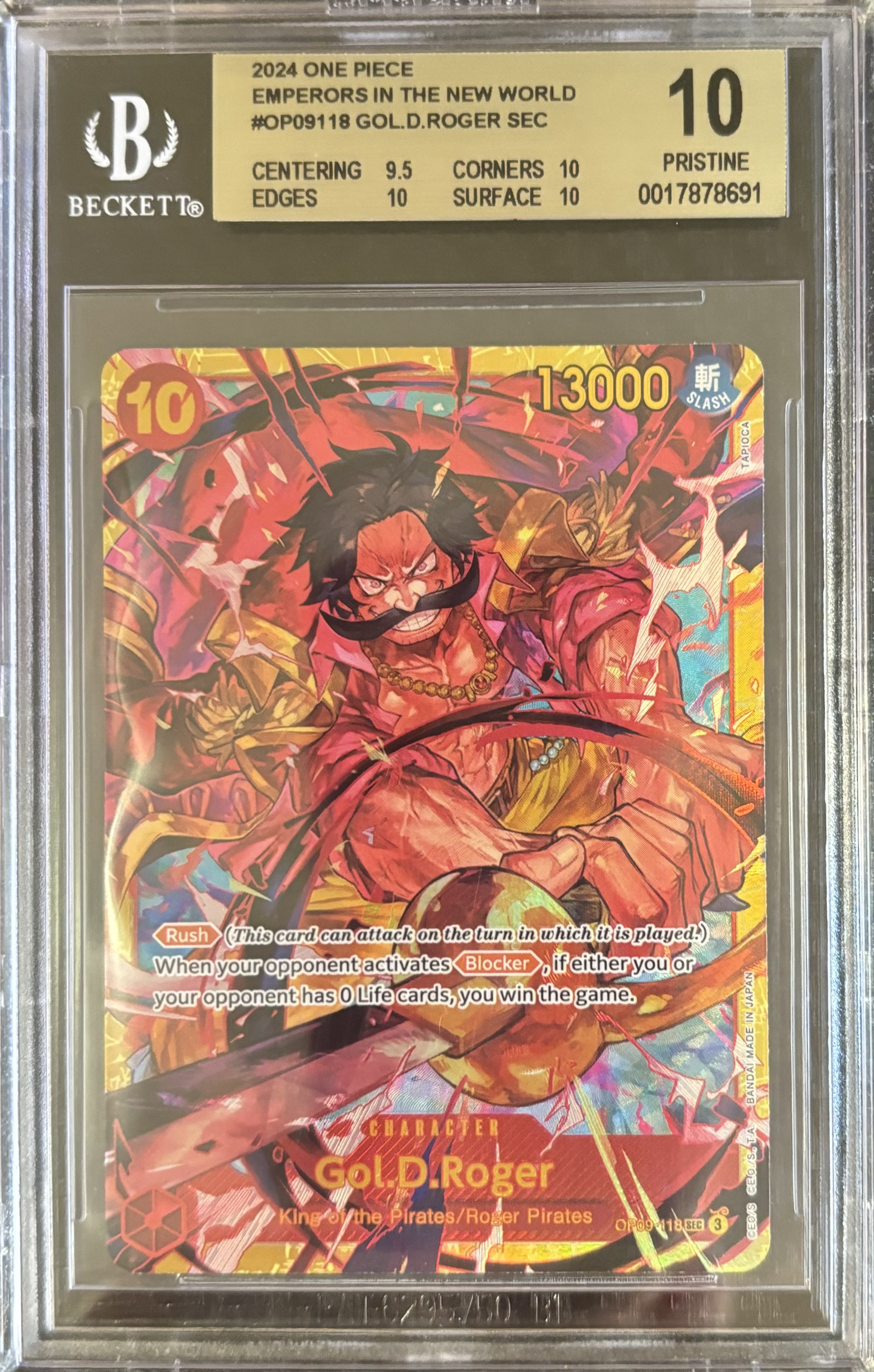 Carta coleccionable Gold D. Roger One Piece 2024