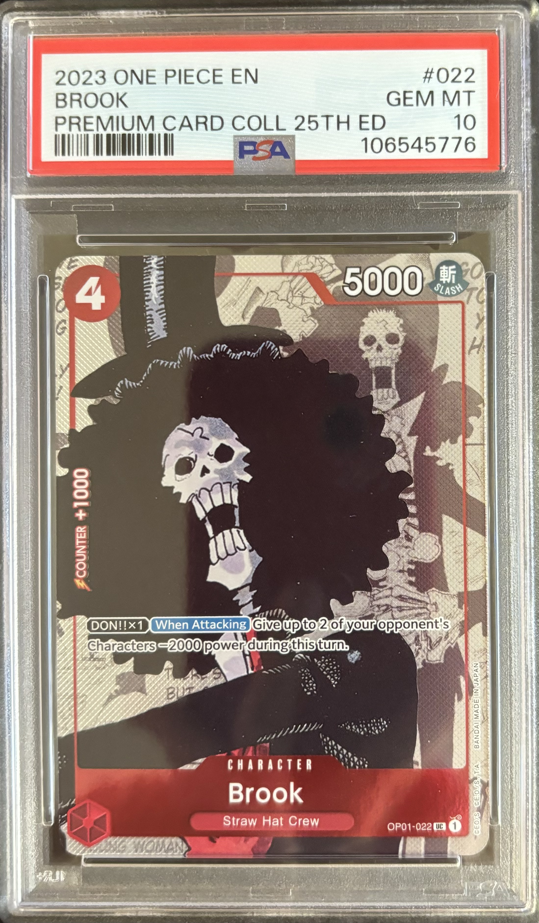 Carta premium Brook One Piece 25th Edición