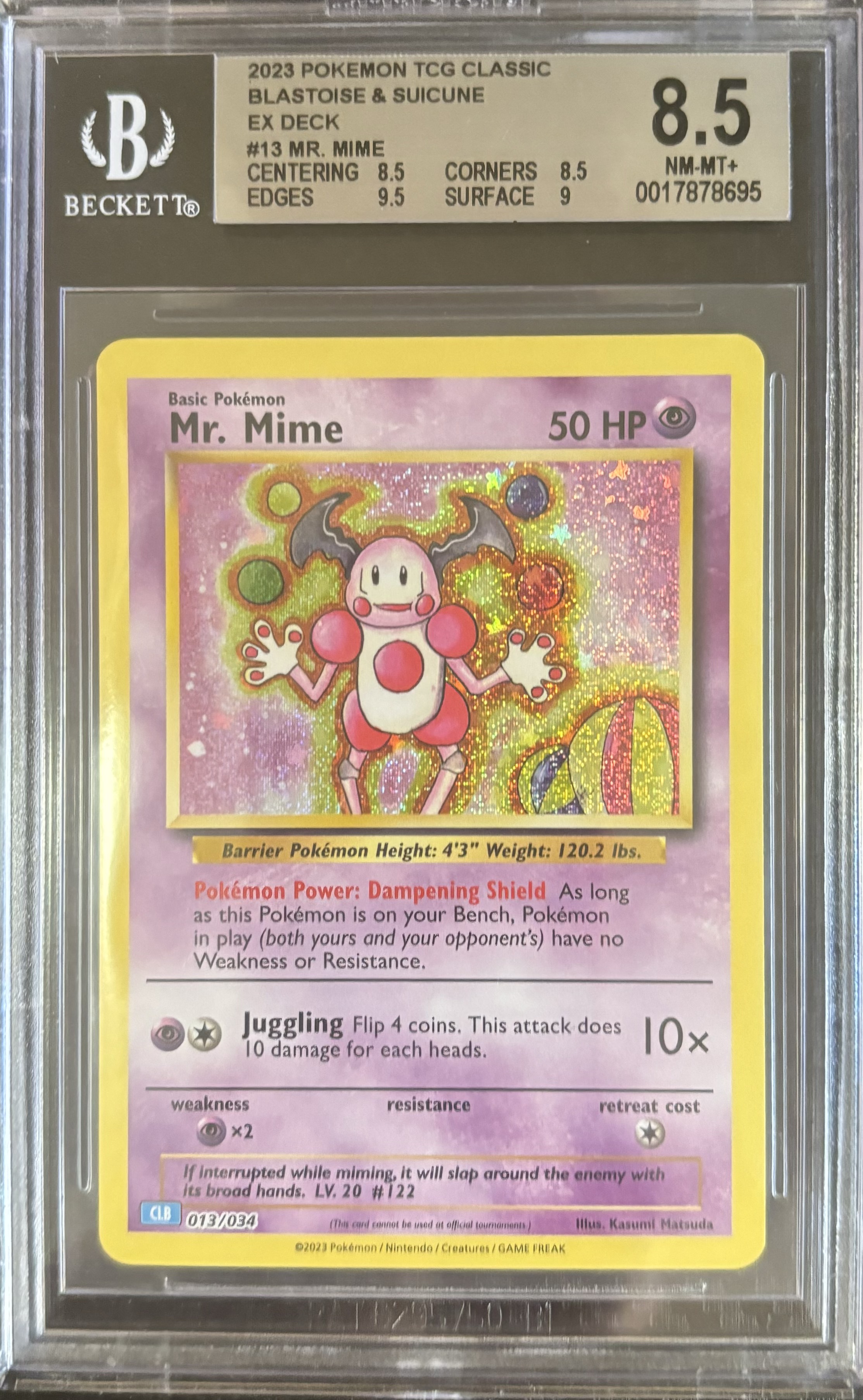 Carta Pokémon Mr. Mime 2023 calificada