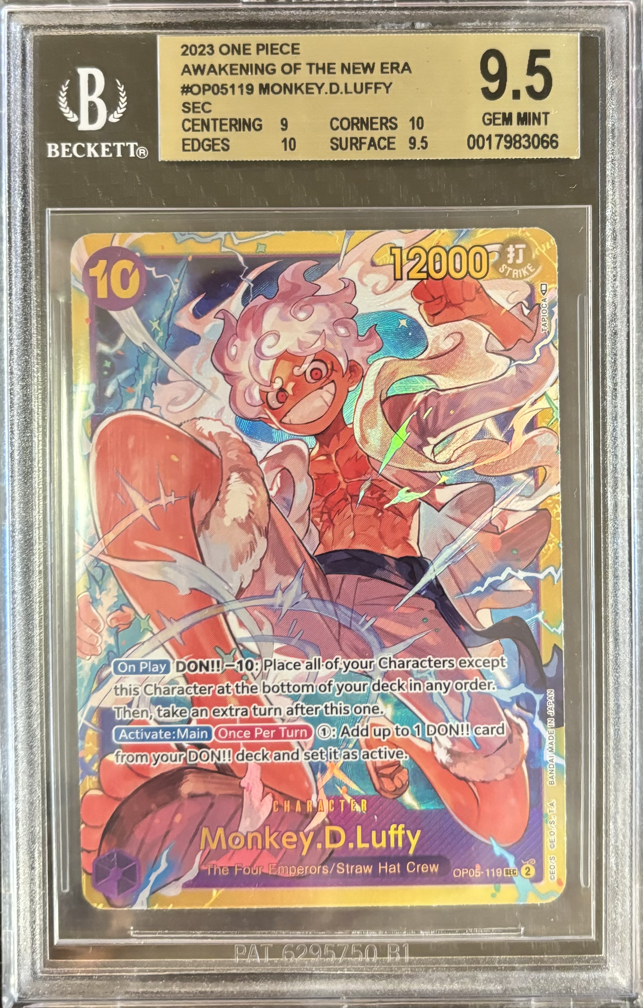 Carta Monkey D. Luffy 2023 One Piece