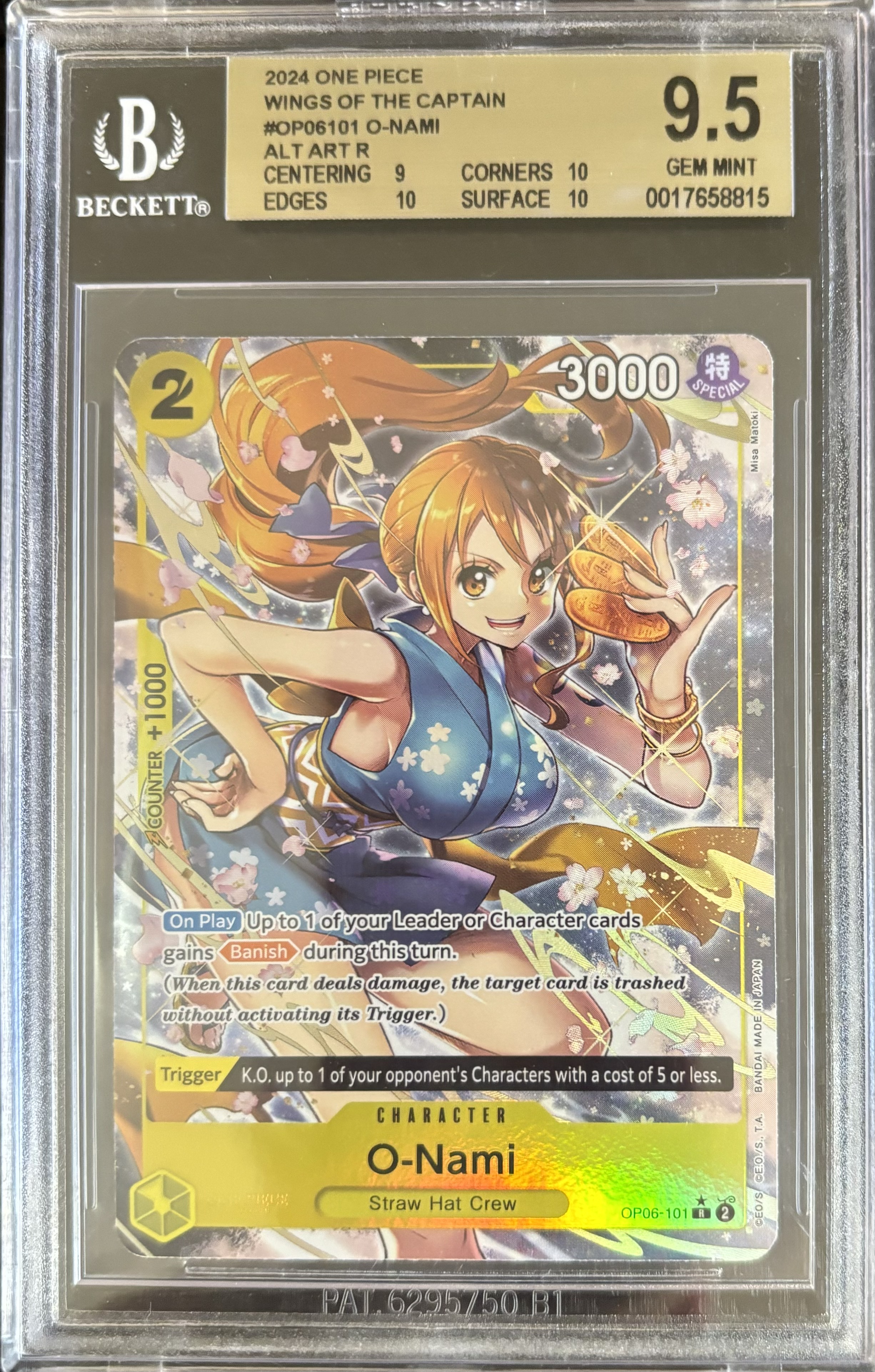 Carta coleccionable O-Nami 2024 One Piece