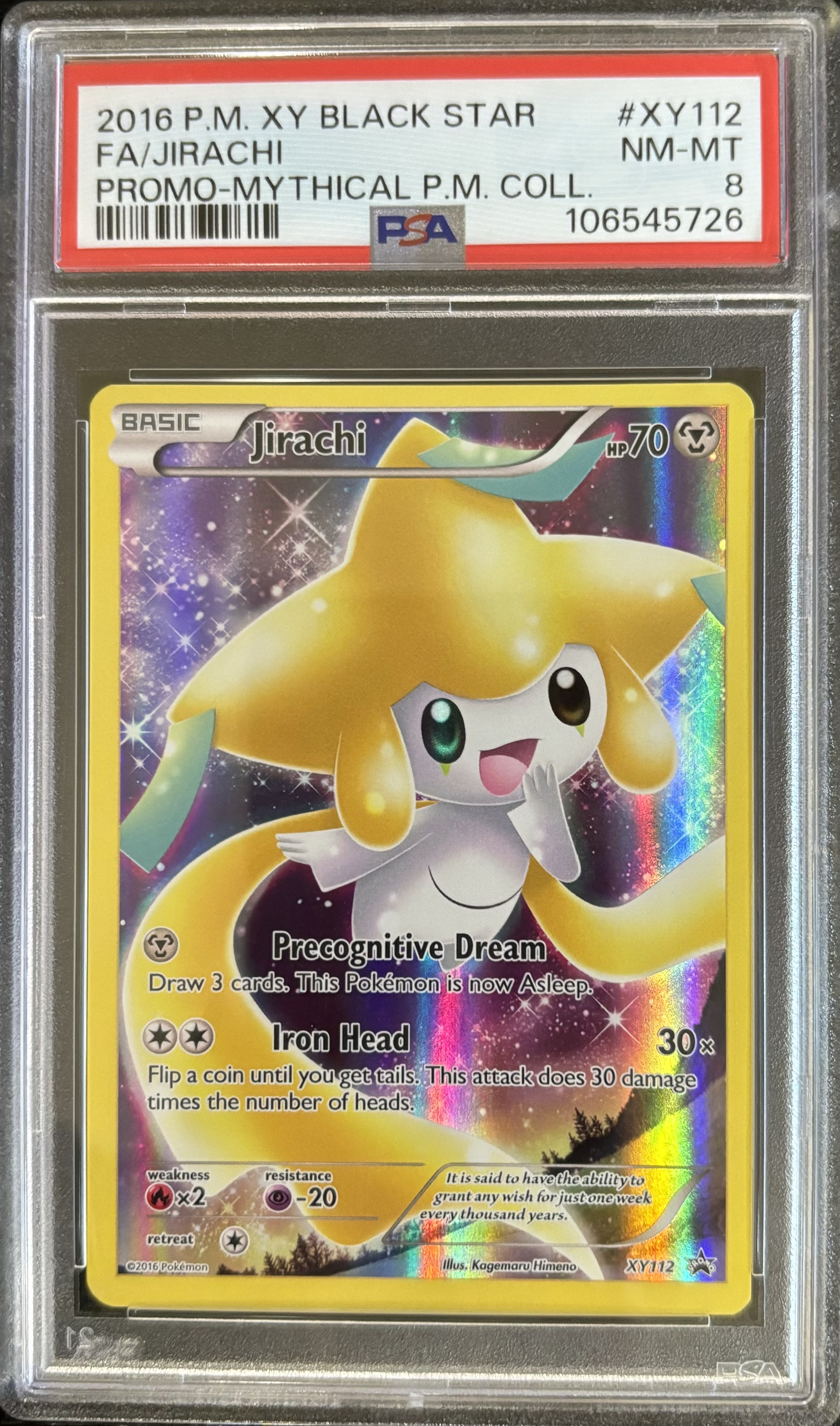 Carta Pokémon Jirachi 2016 PSA 8