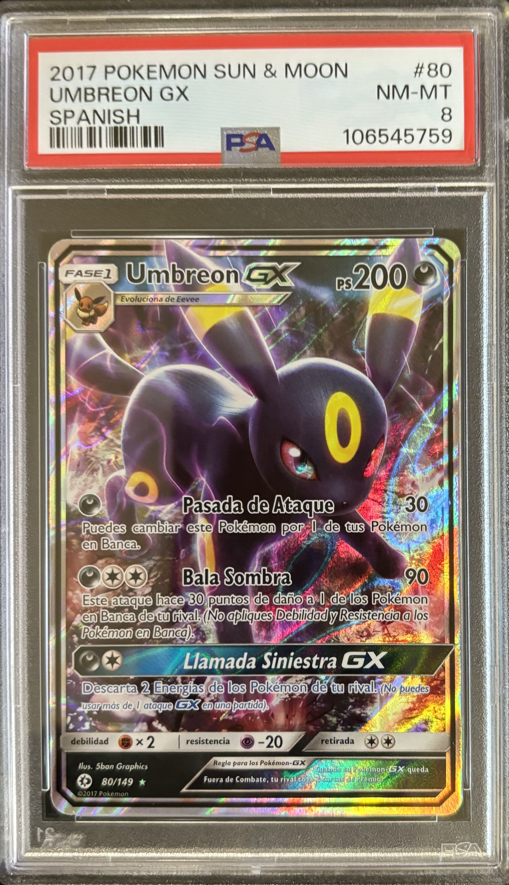 Umbreon GX 2017 Pokémon Sun & Moon