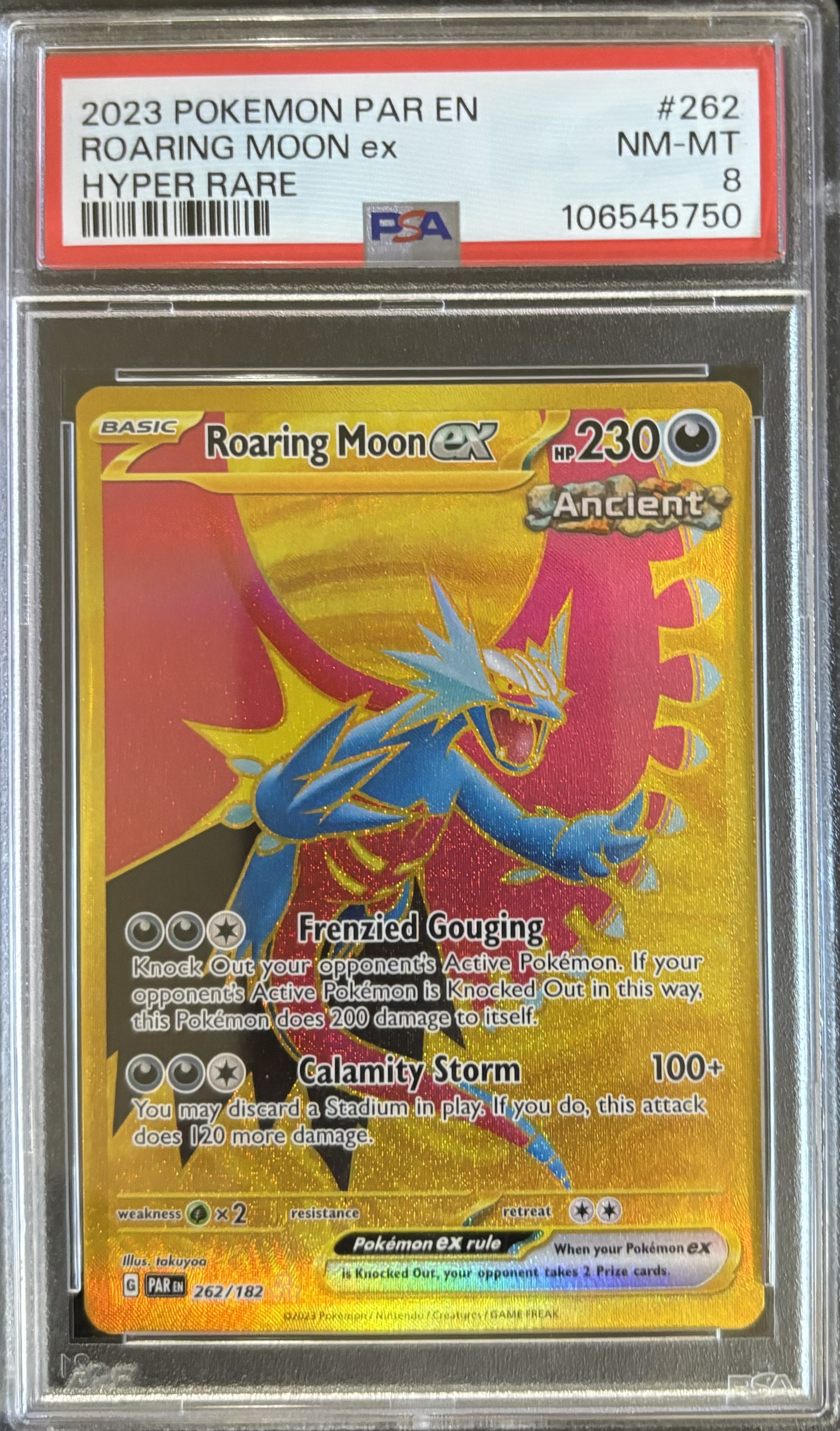 Roaring Moon ex - Hiper Rara PSA 8