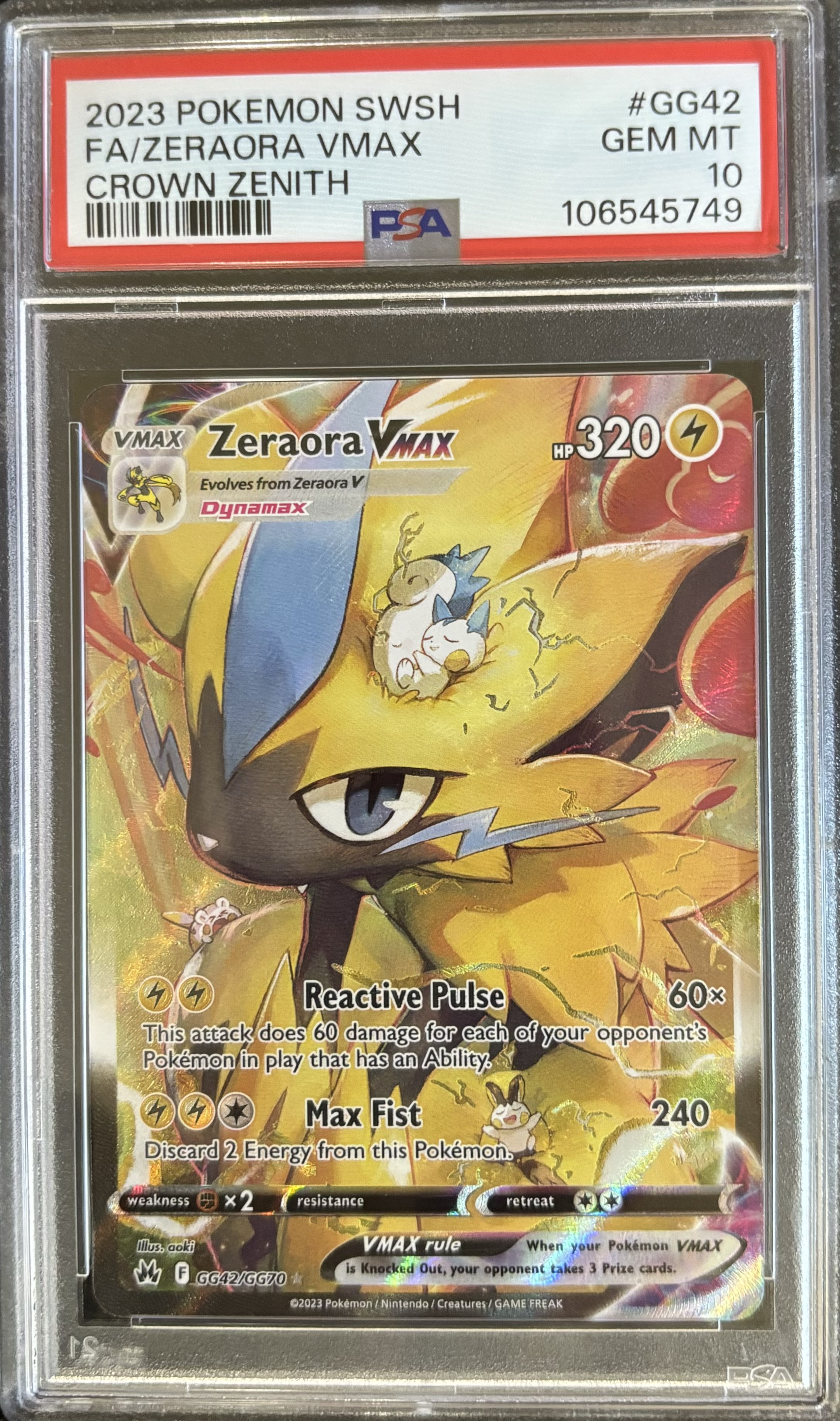 Zeraora VMAX Pokémon PSA 10