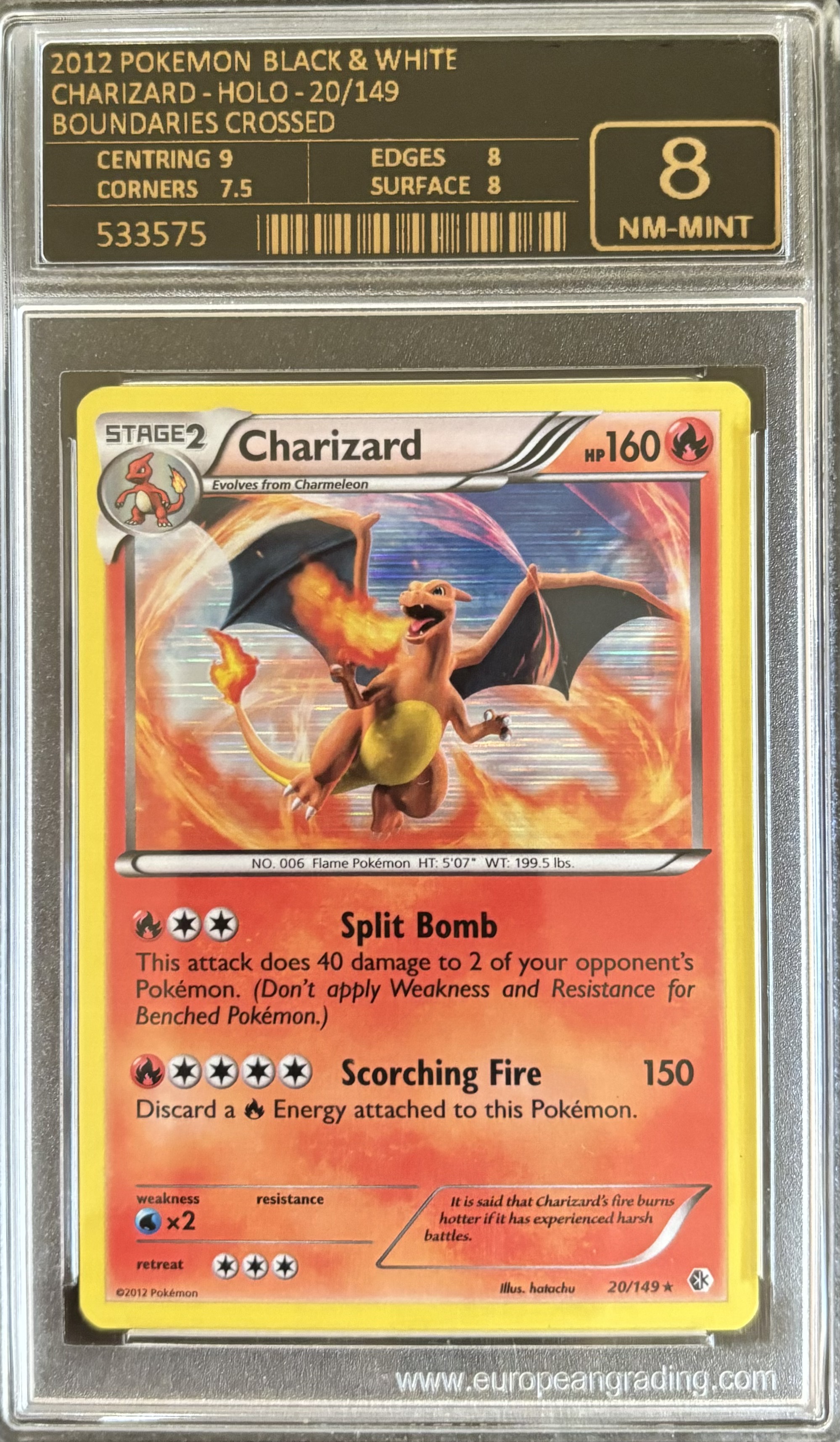 Carta Pokémon Charizard 2012 B&W