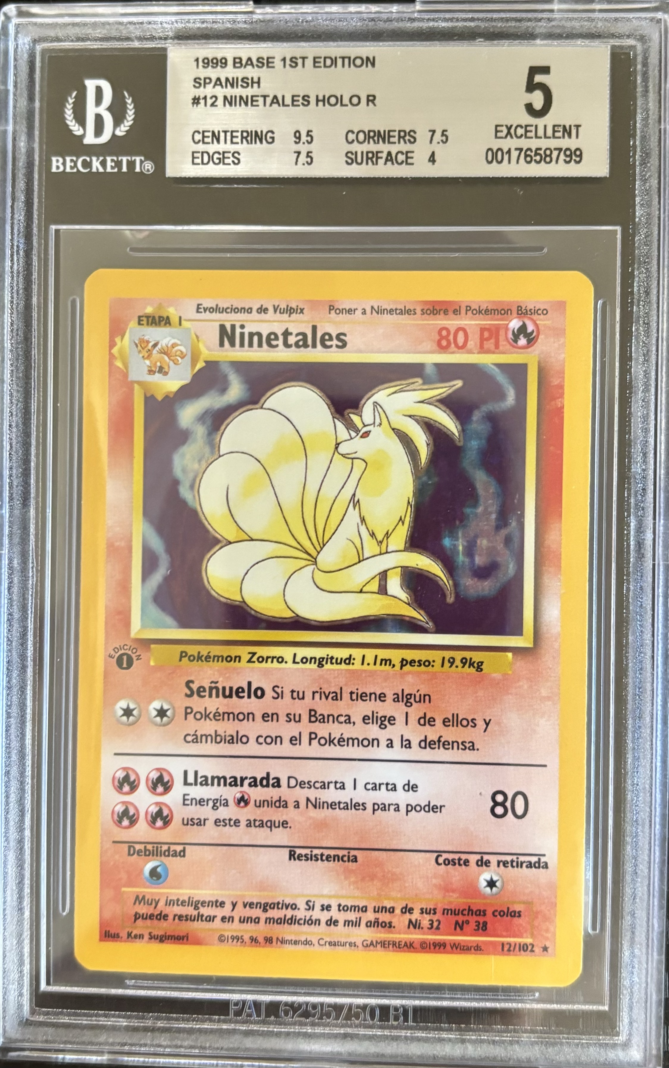 Ninetales 1ª Edición Base Set 1999 Holo