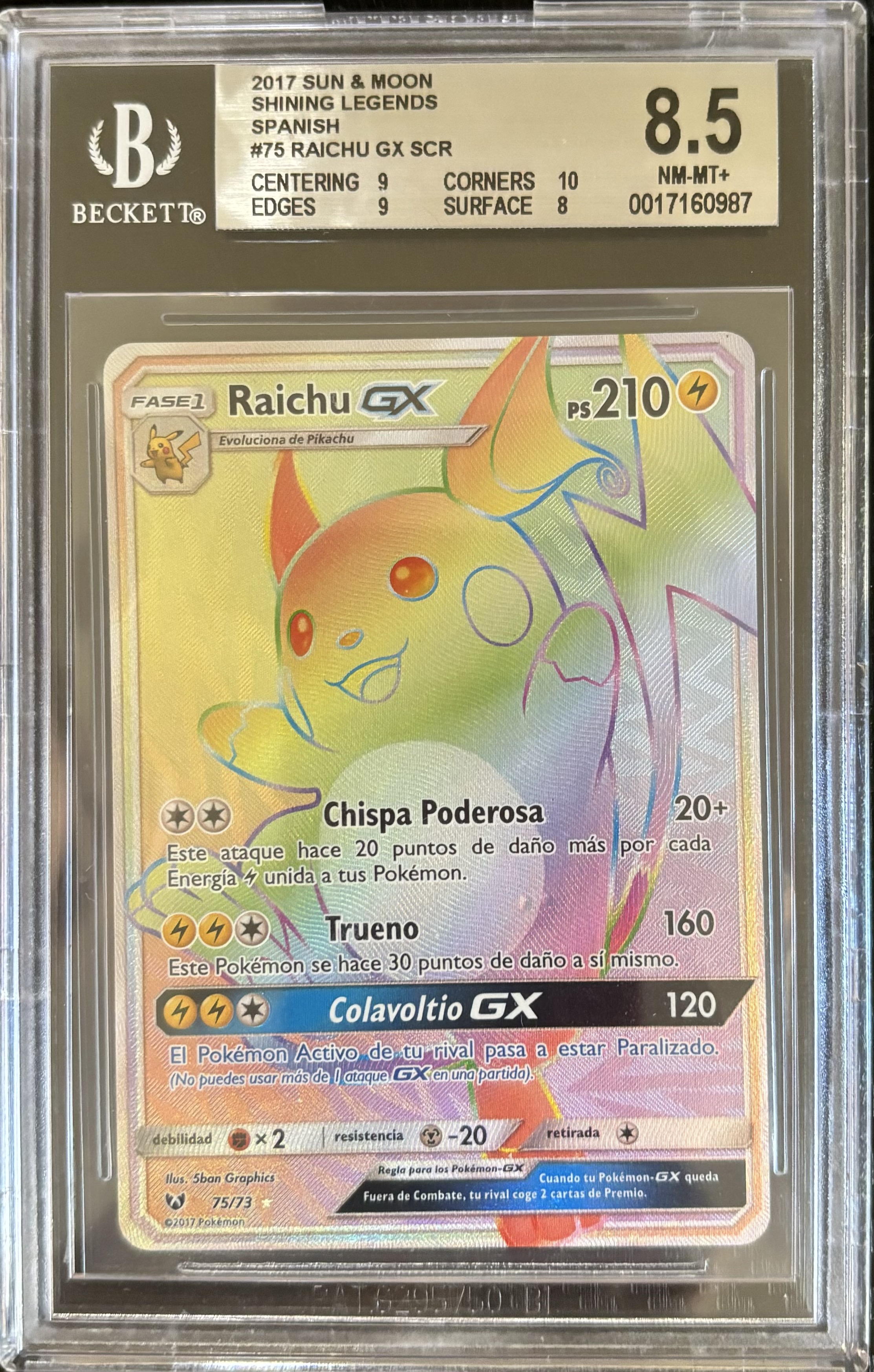 Carta Pokémon Raichu GX SCR