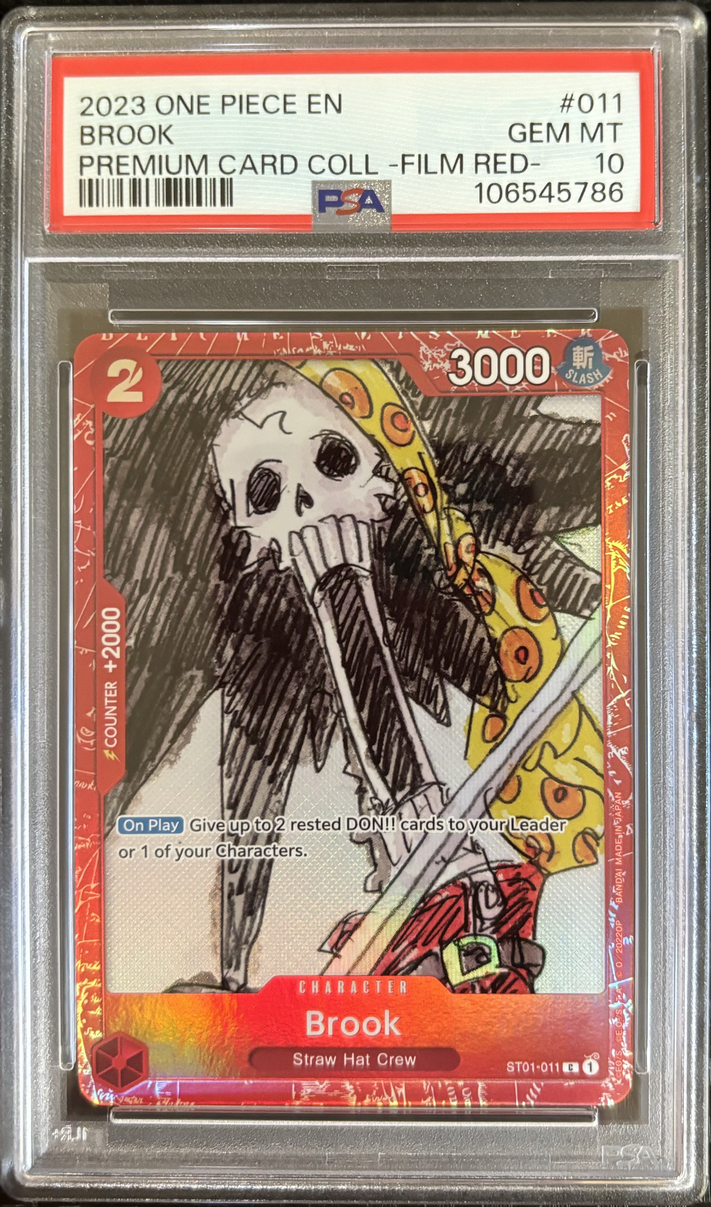 Carta de colección Brook PSA 10