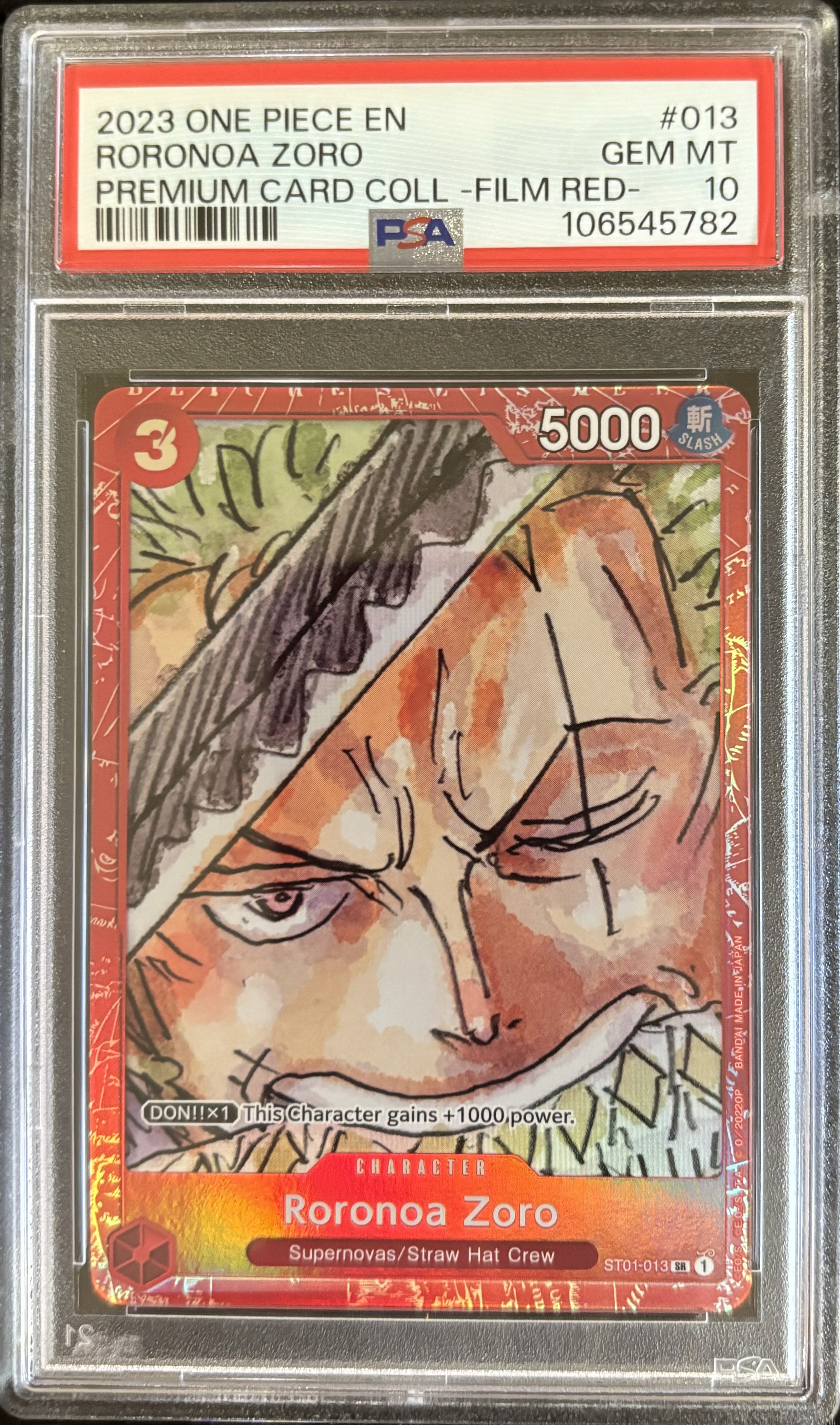 Carta Roronoa Zoro PSA 10