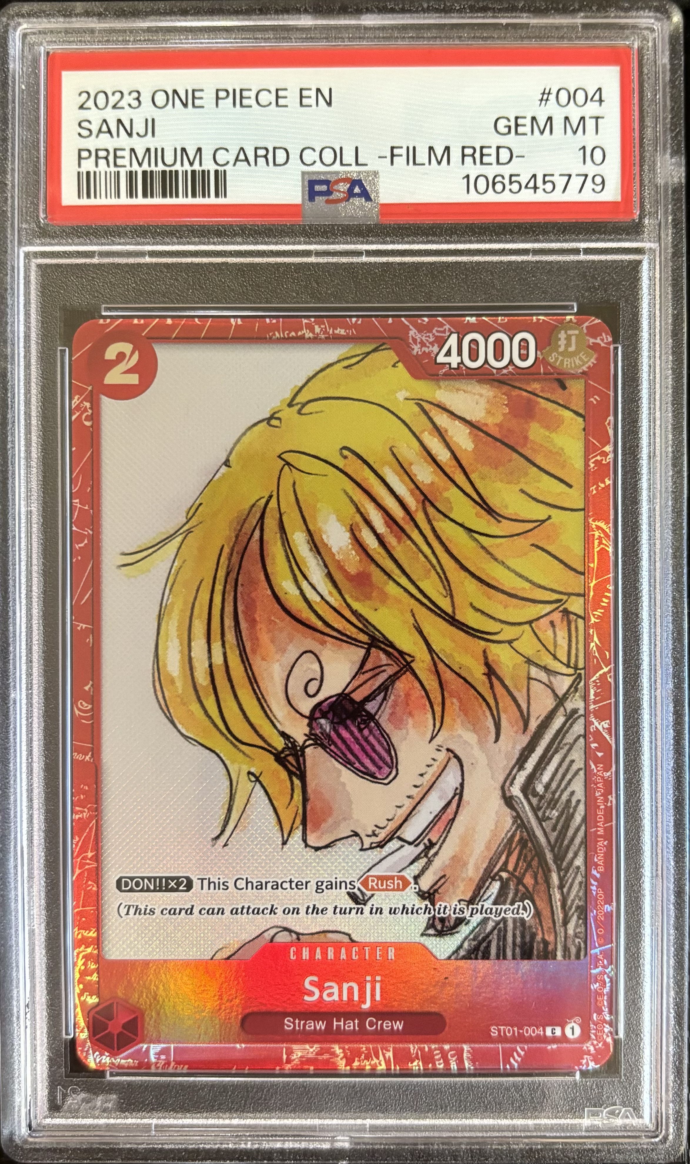Carta Sanji 2023 One Piece EN PSA 10
