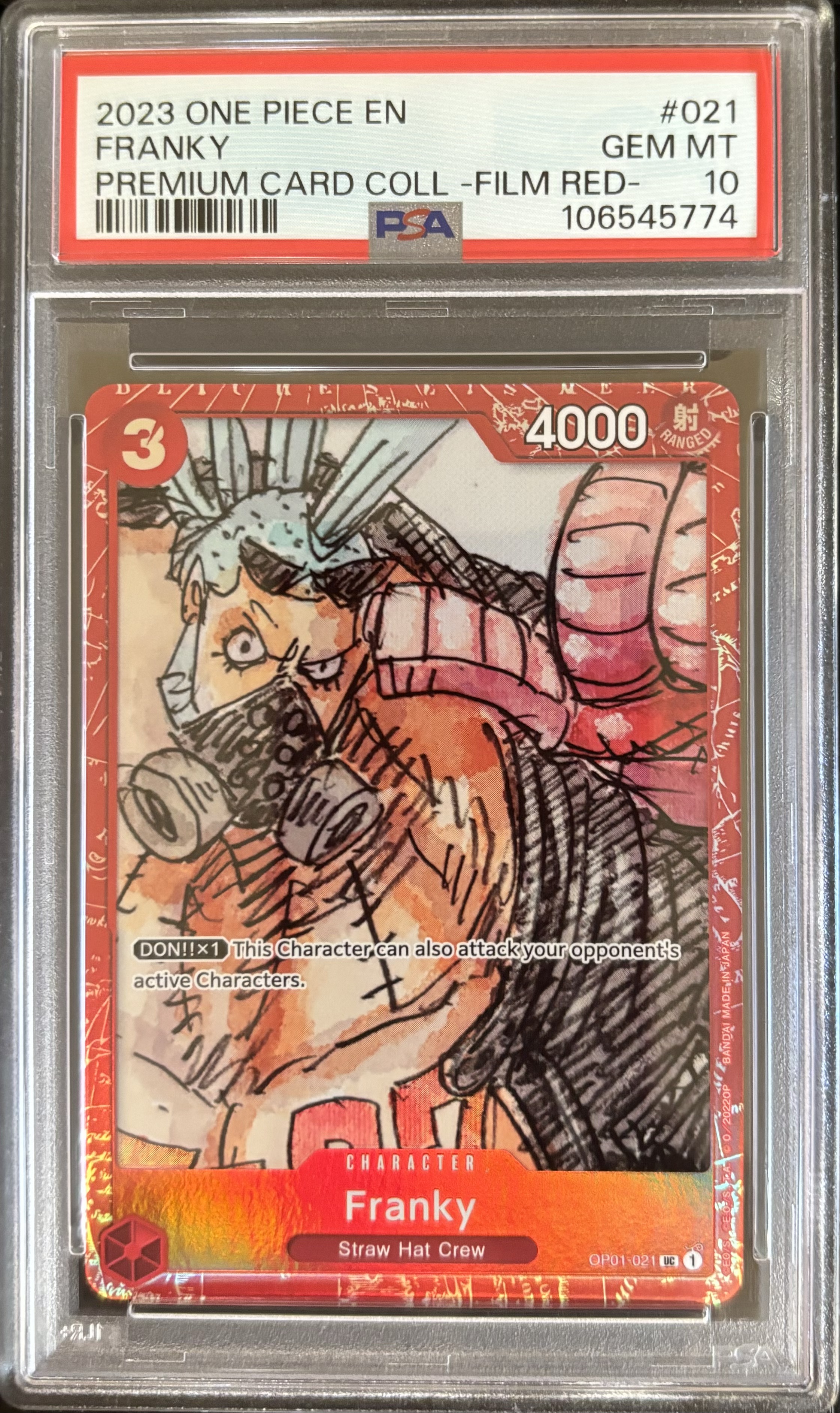 Carta premium Franky 2023 One Piece