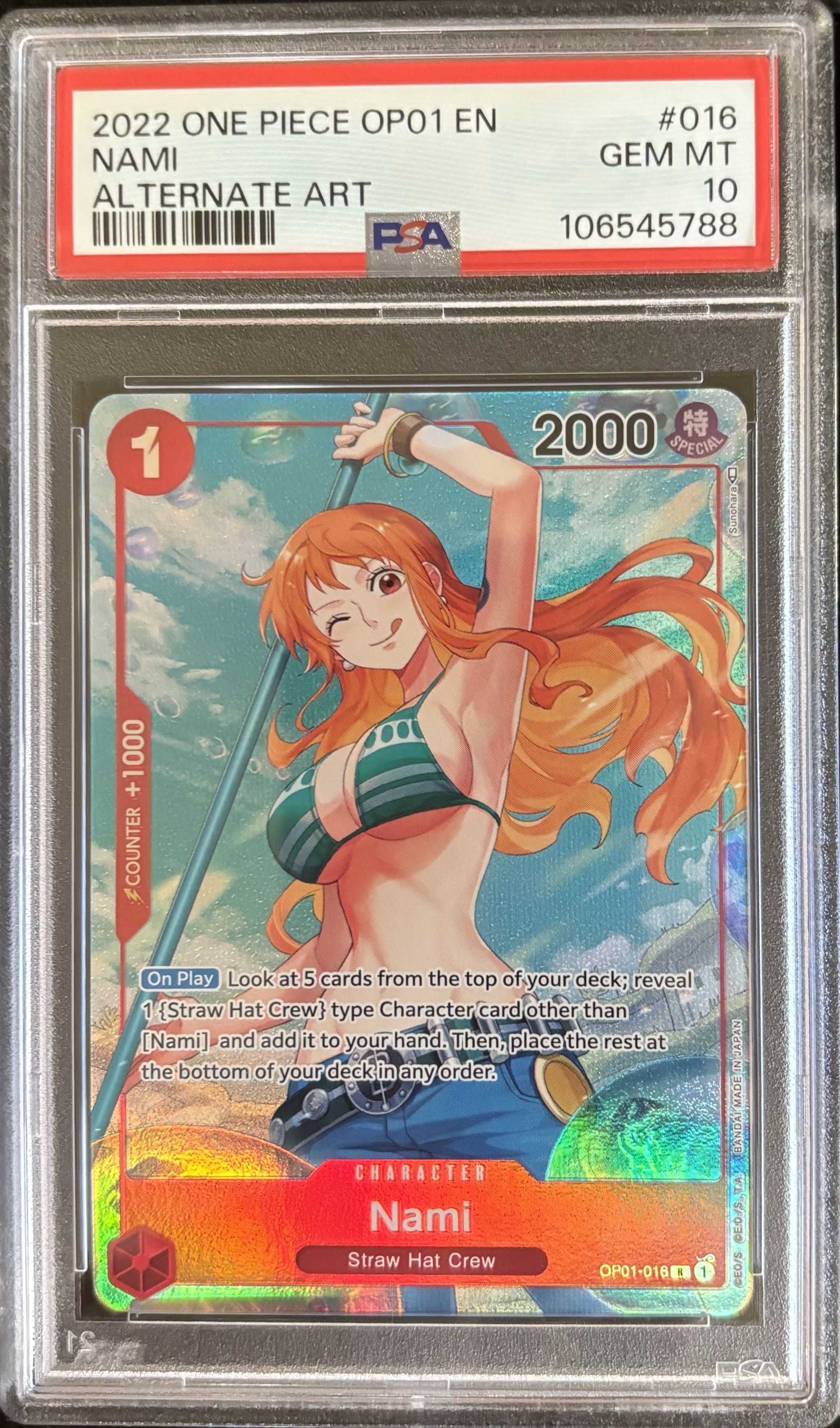 Carta Nami One Piece OPO1 EN #016