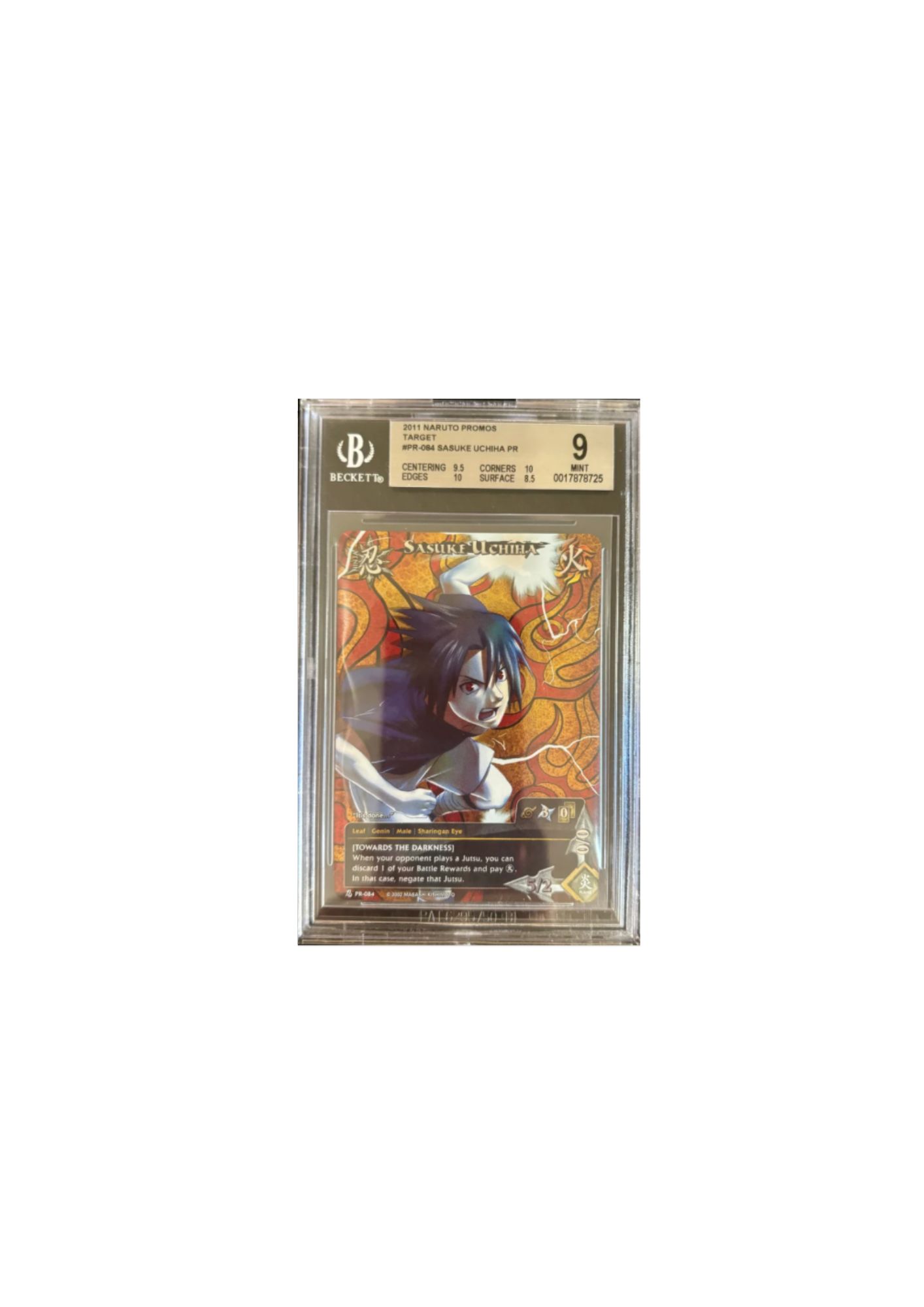 Carta promocional Sasuke Uchiha 2011 Naruto