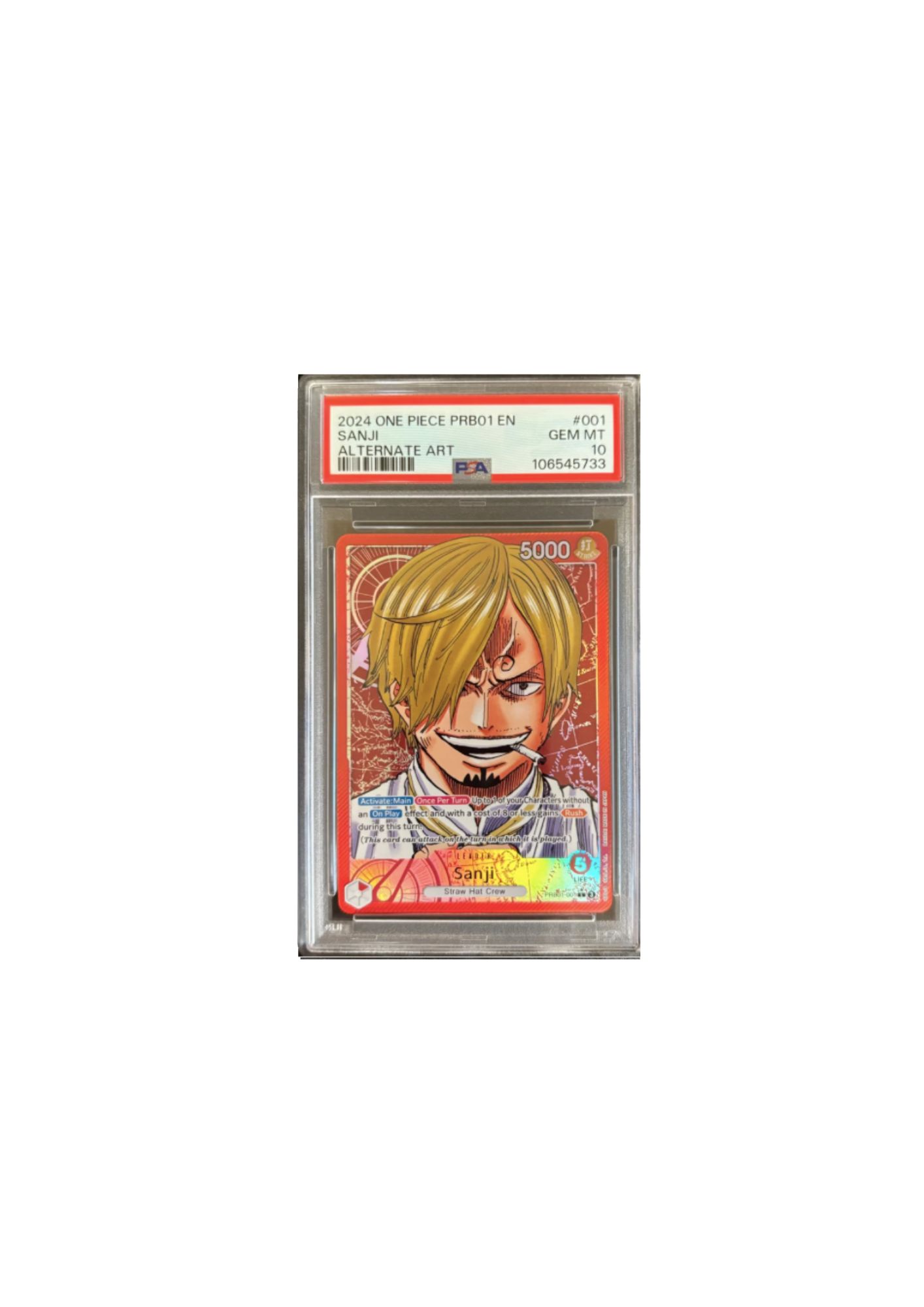Carta Sanji 2024 One Piece PRB01 Alternativa