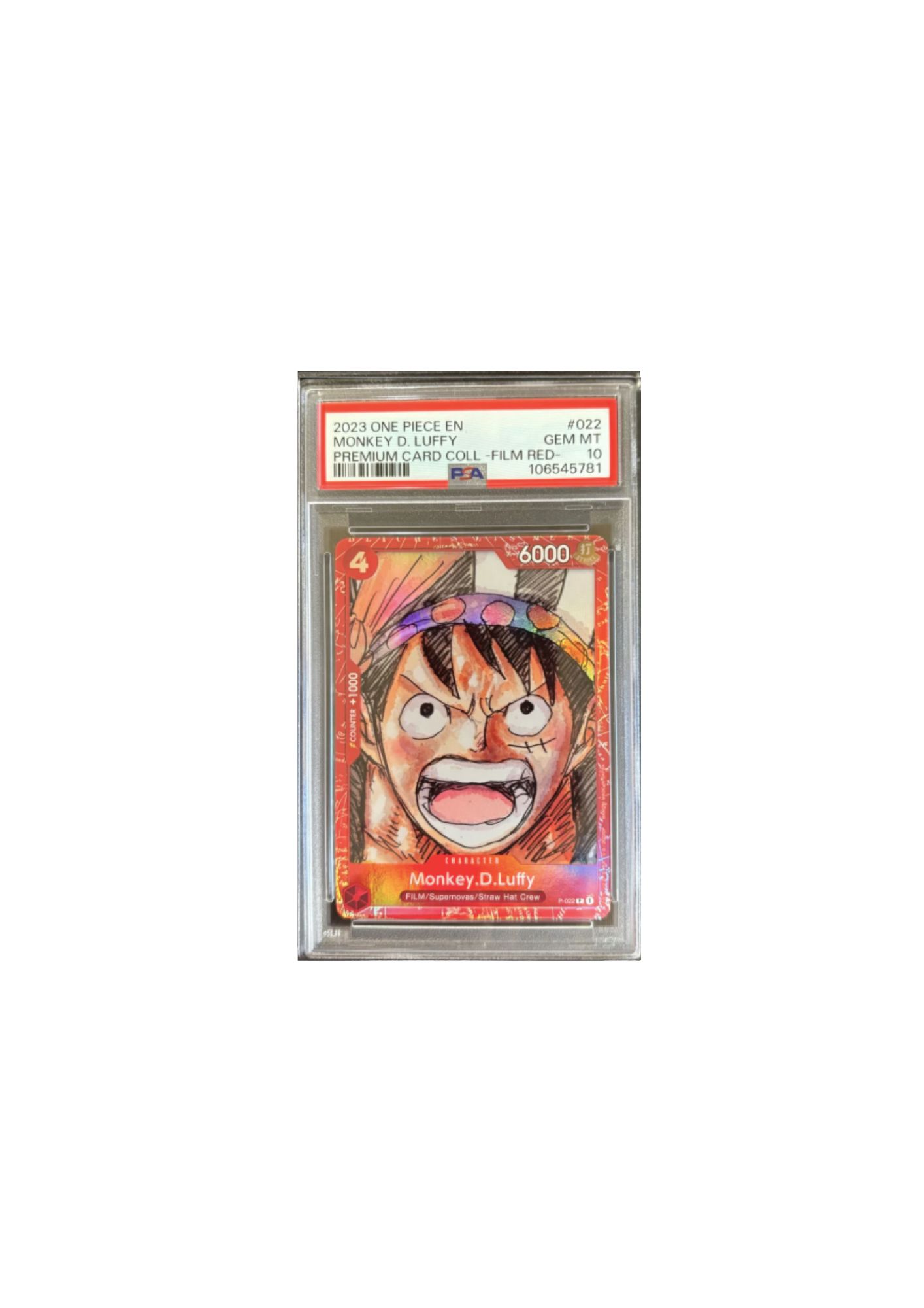 Carta Premium Monkey D. Luffy PSA 10