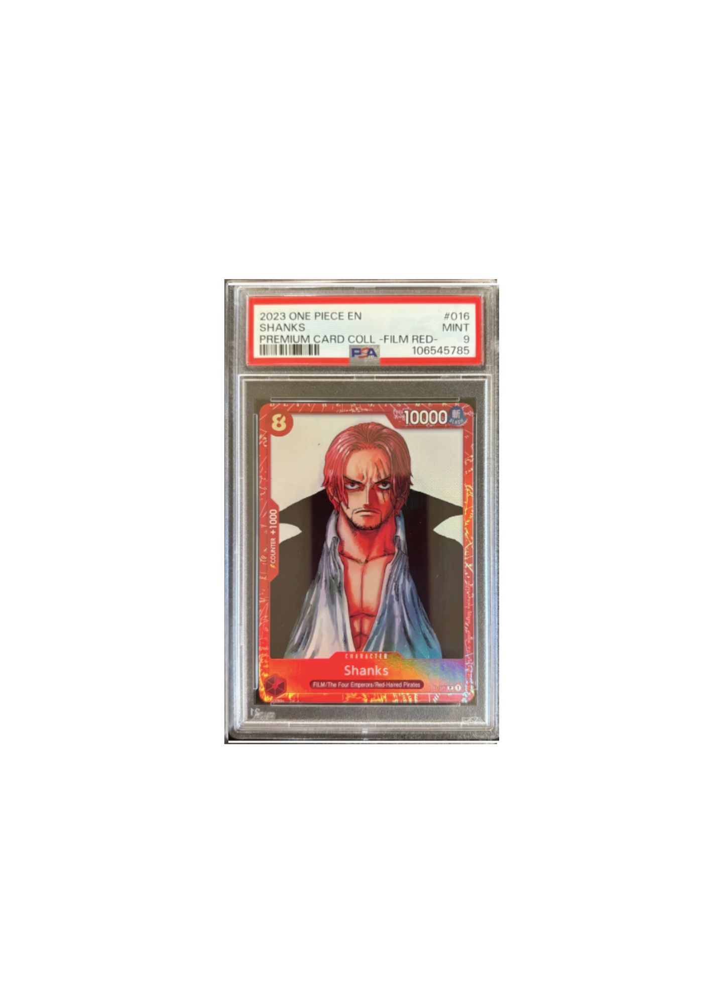 Carta coleccionable Shanks One Piece