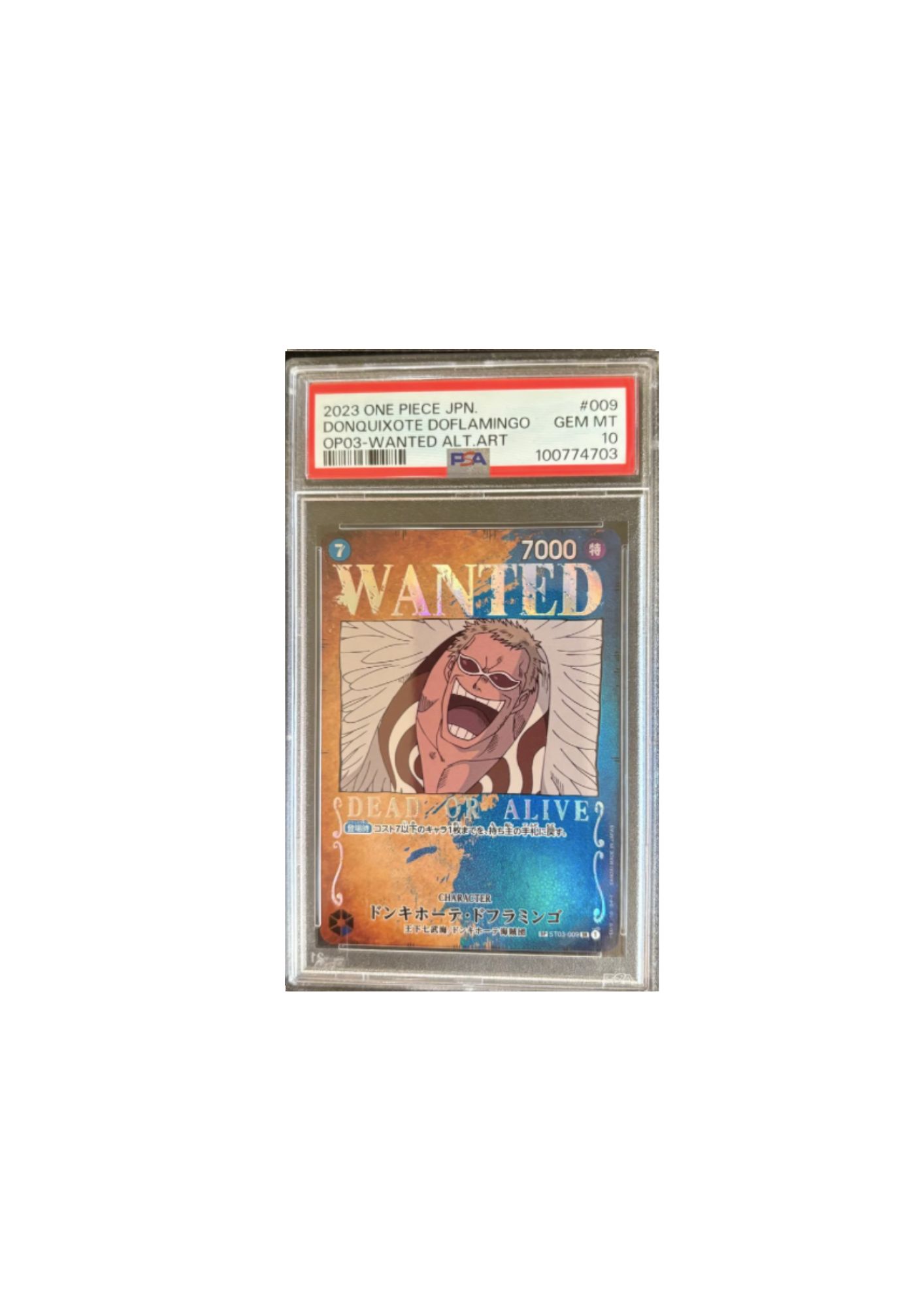 Carta Donquixote Doflamingo One Piece 2023 PSA 10