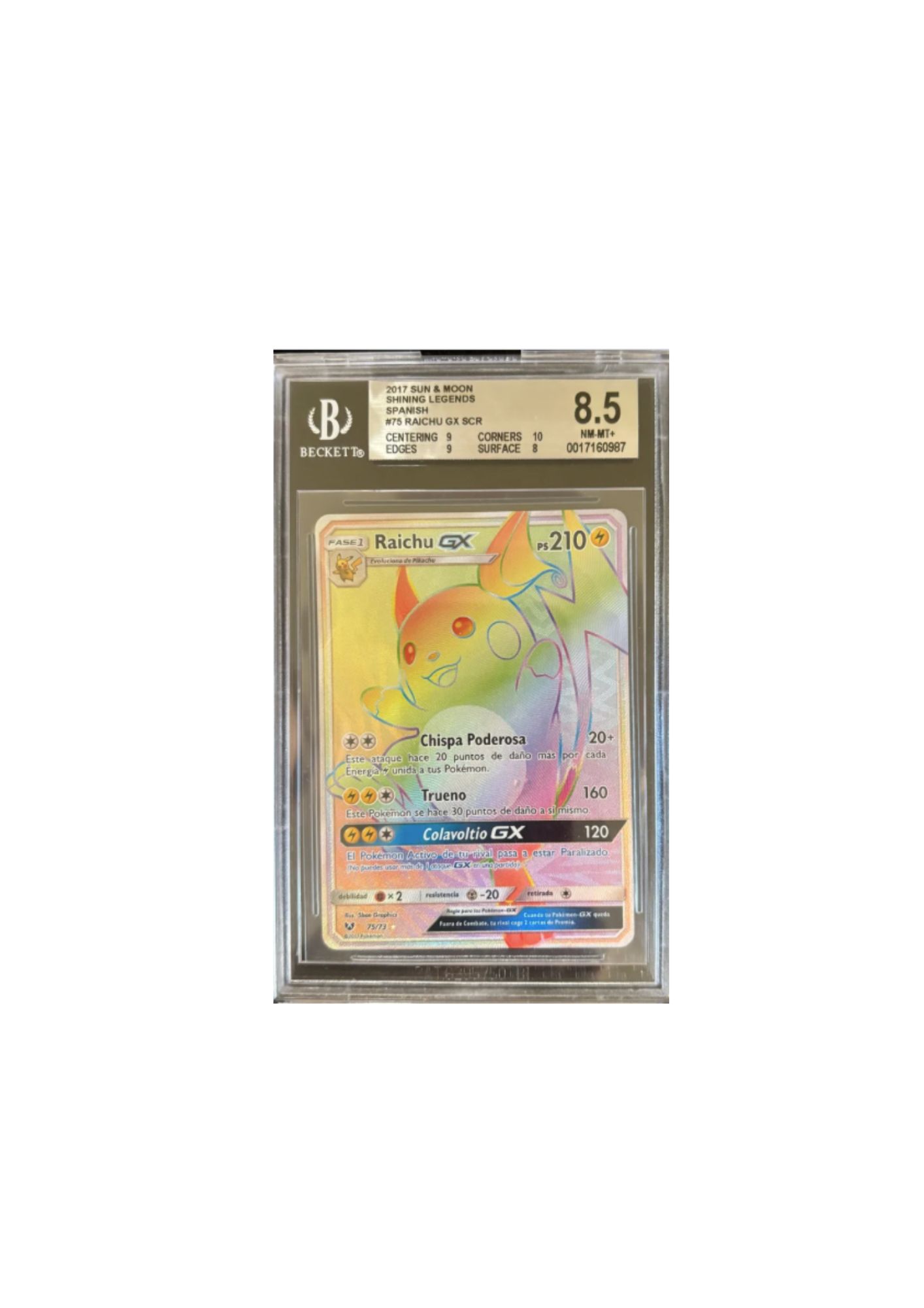Carta Pokémon Raichu GX SCR
