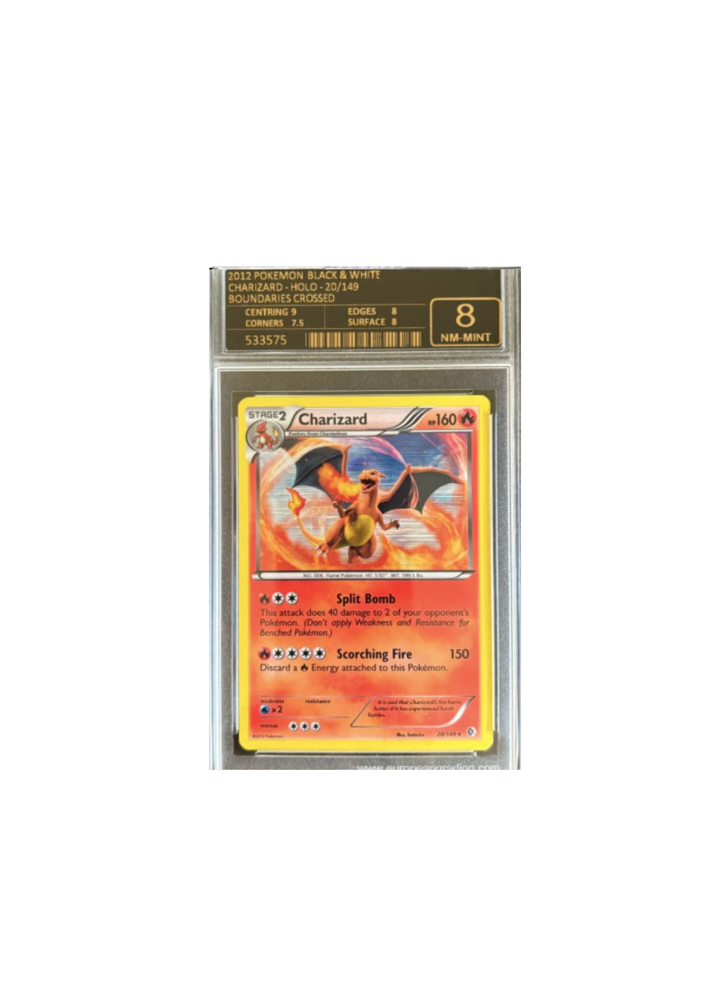 Carta Pokémon Charizard 2012 B&W