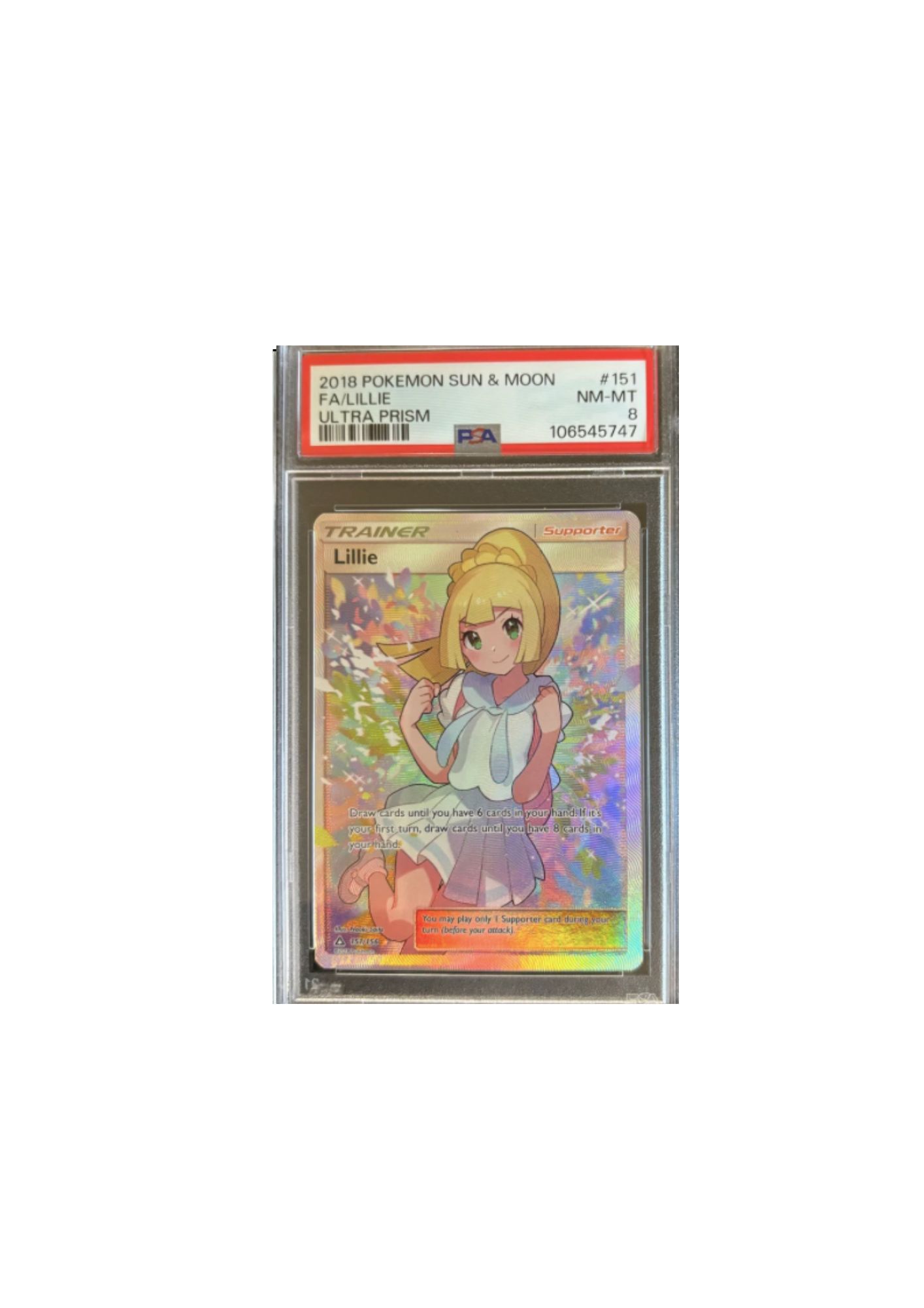 Carta Pokémon Lillie 2018 Ultra Prism